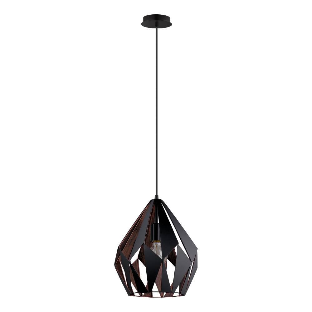 EGLO Pendelleuchte »CARLTON 1 Hängeleuchte, schwarz kupfer, Stahl, exkl. Leuchtmittel«, 1 flammig, Leuchtmittel E27 | ohne Leuchtmittel, Vintage Pendellampe, 1 flammig, Drahtgeflecht, Industrial, 110x31cm
