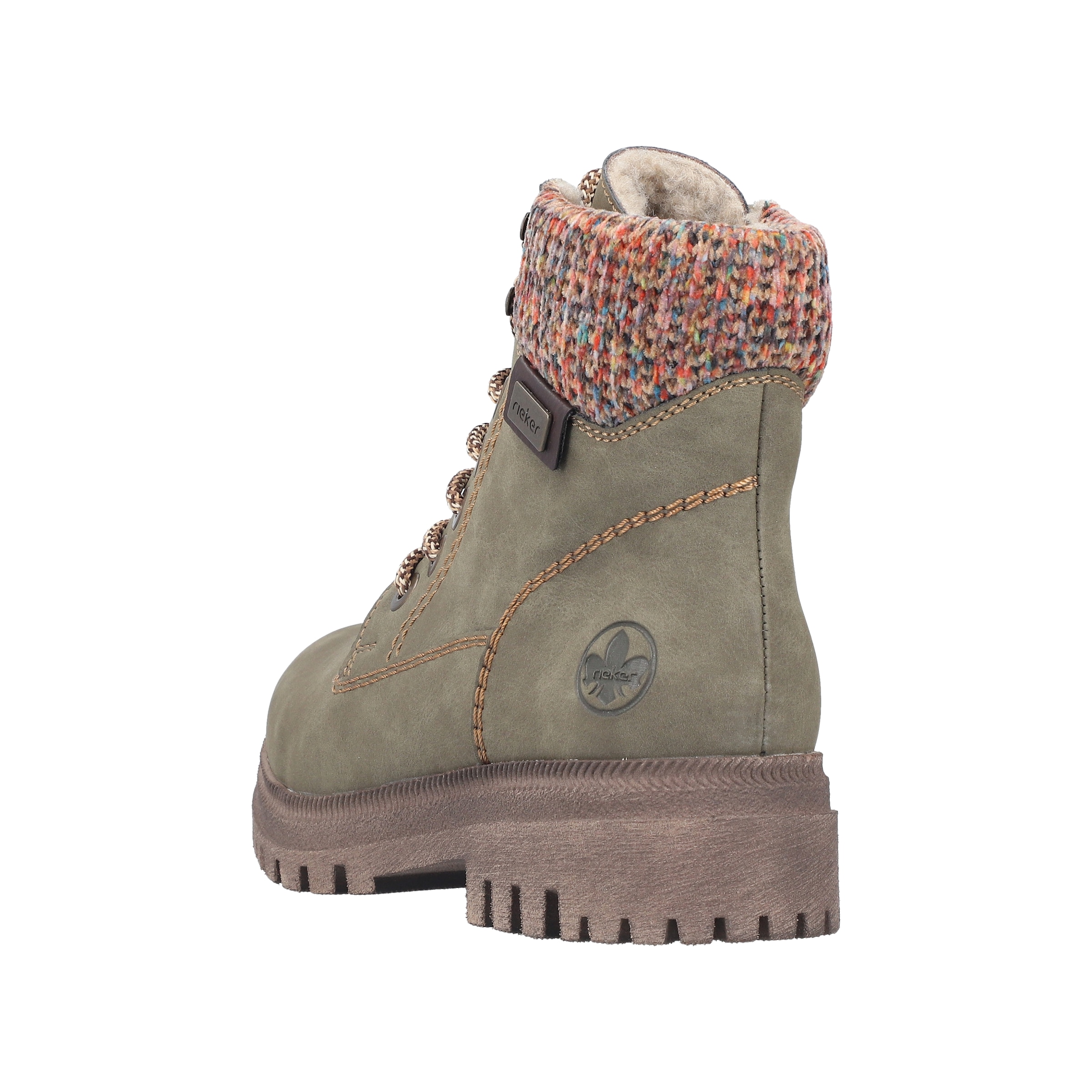 Rieker Winterboots  Schnürboots, Schnürstiefelette mit Strickrand