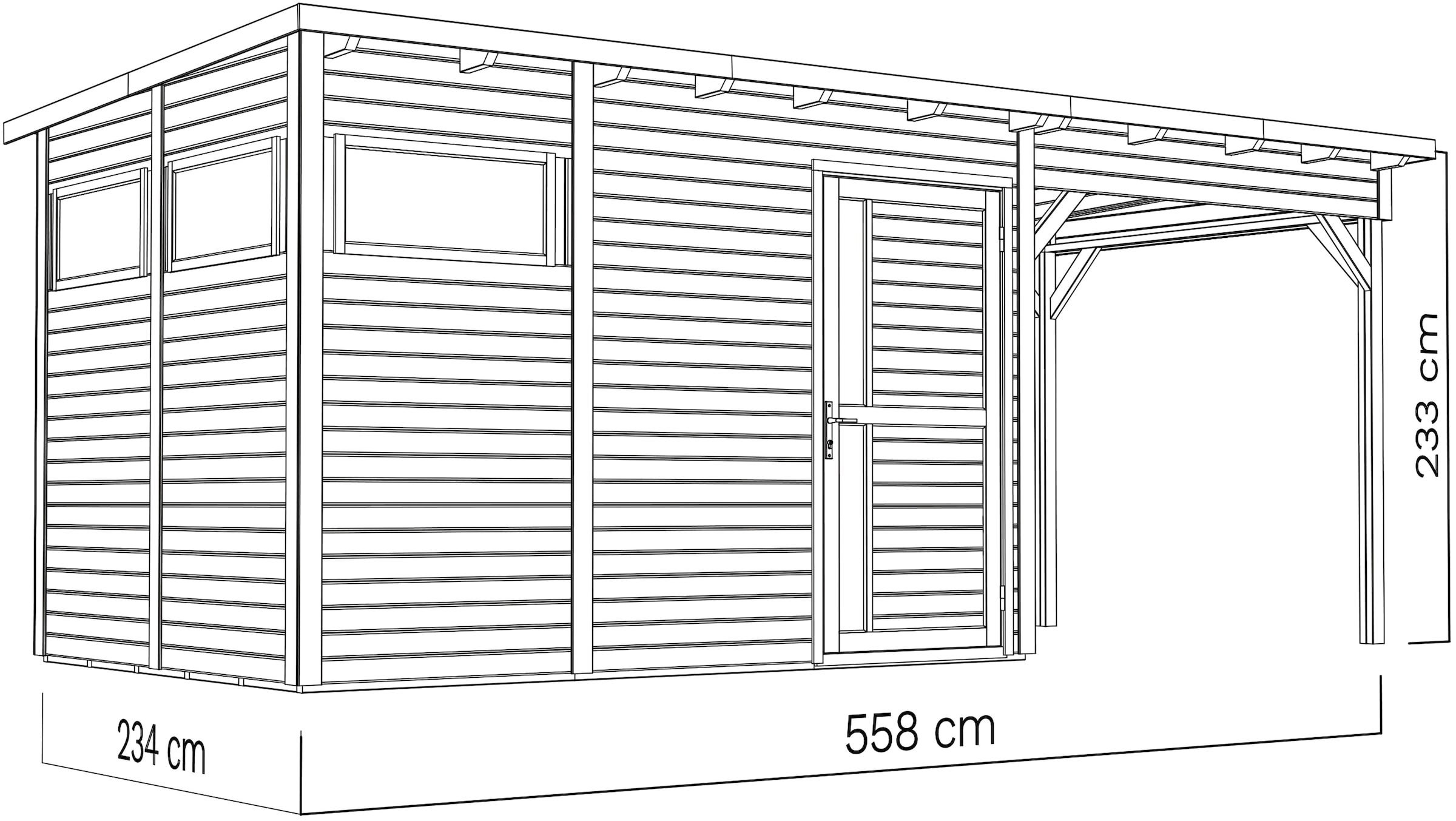 KONIFERA Gartenhaus »Pentus 3«, (Set)