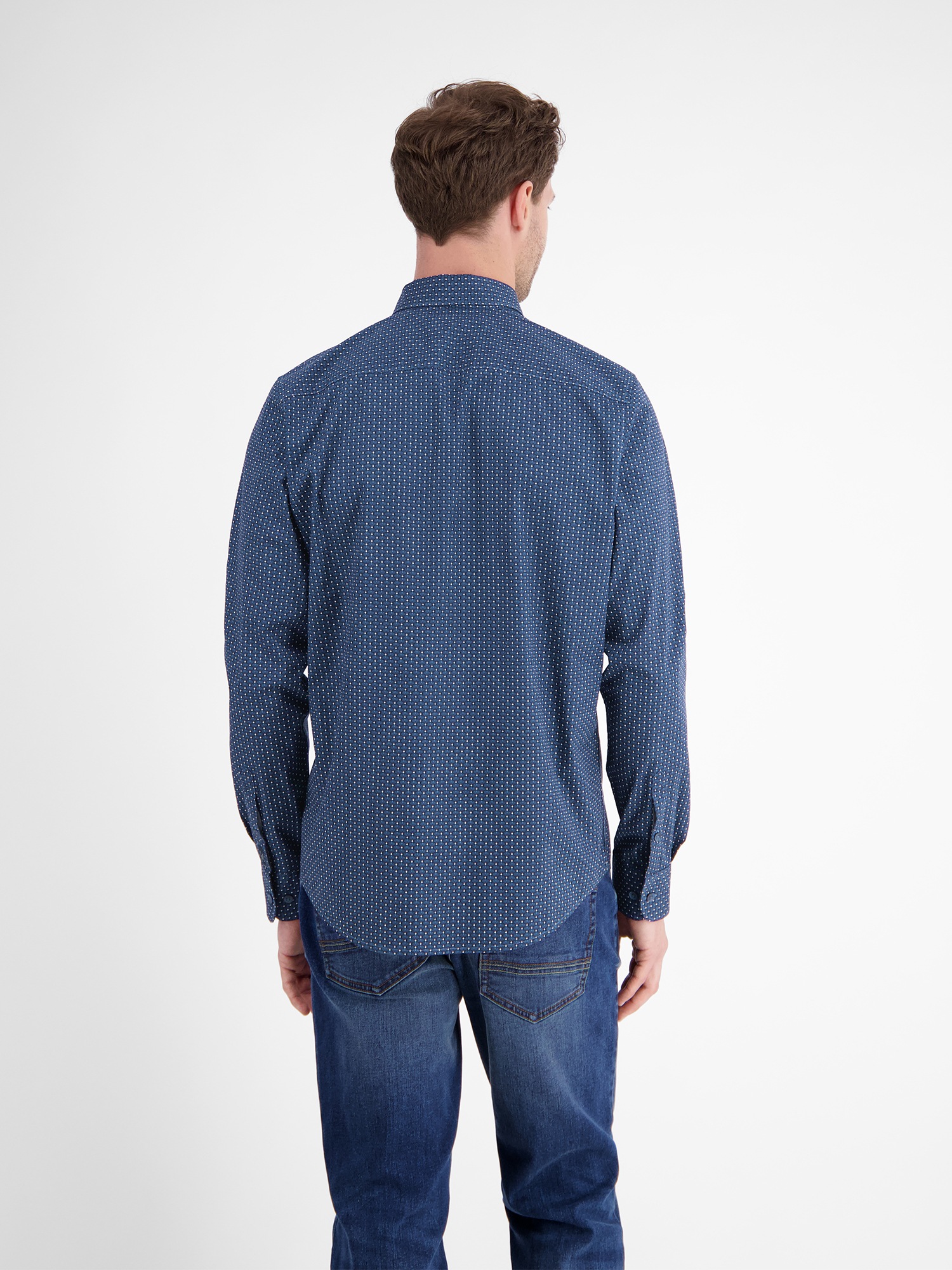 LERROS Langarmhemd "Herrenhemd mit Ornamentmuster" günstig online kaufen