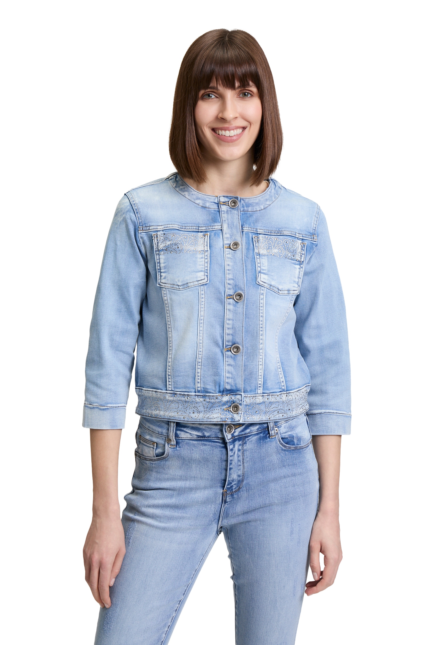 Betty Barclay Jackenblazer »Betty Barclay Damen Jeansjacke mit 3/4 Arm«, Knöpfe