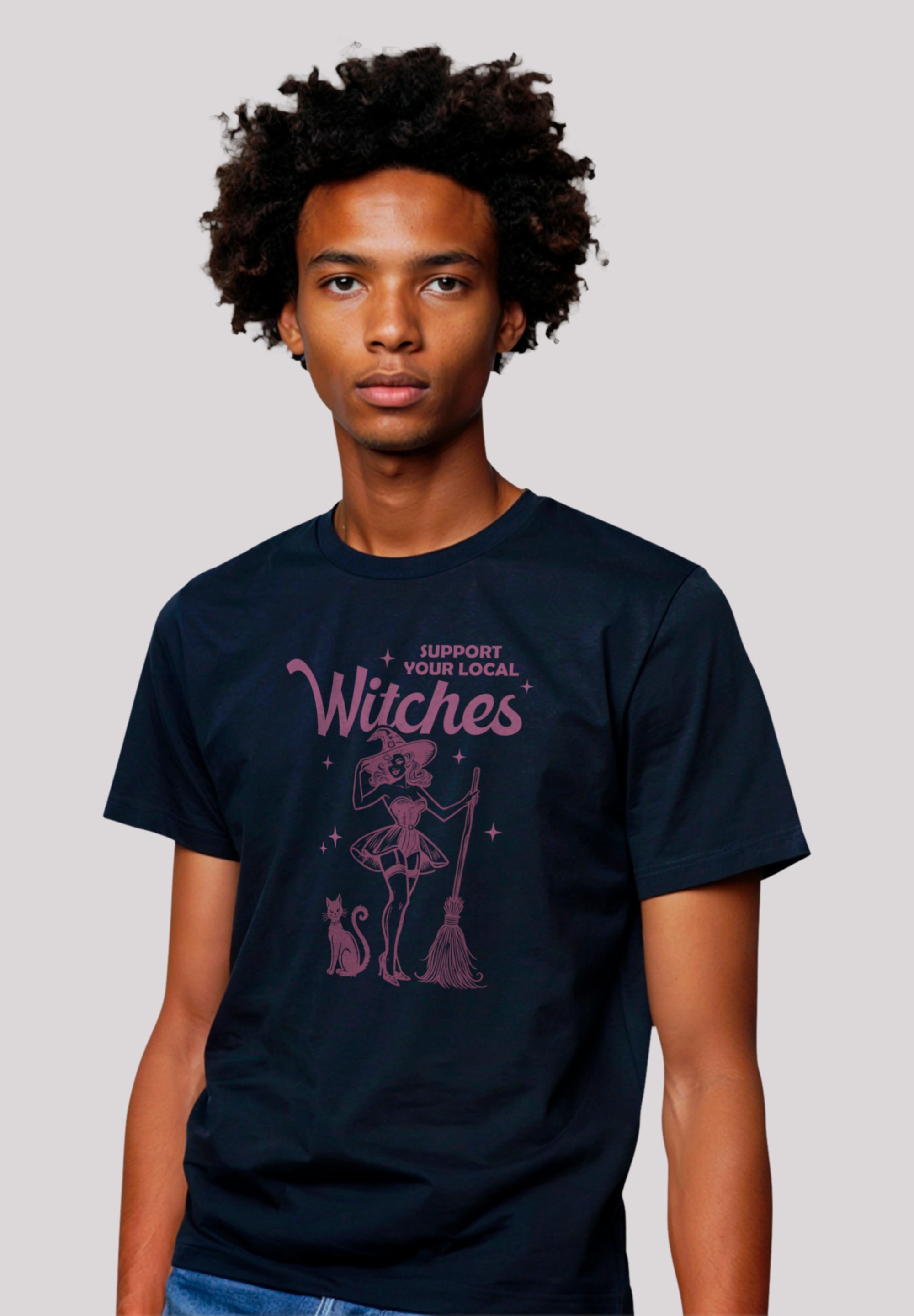 F4NT4STIC T-Shirt "Halloween Witch support your local witches", Premium Qua günstig online kaufen