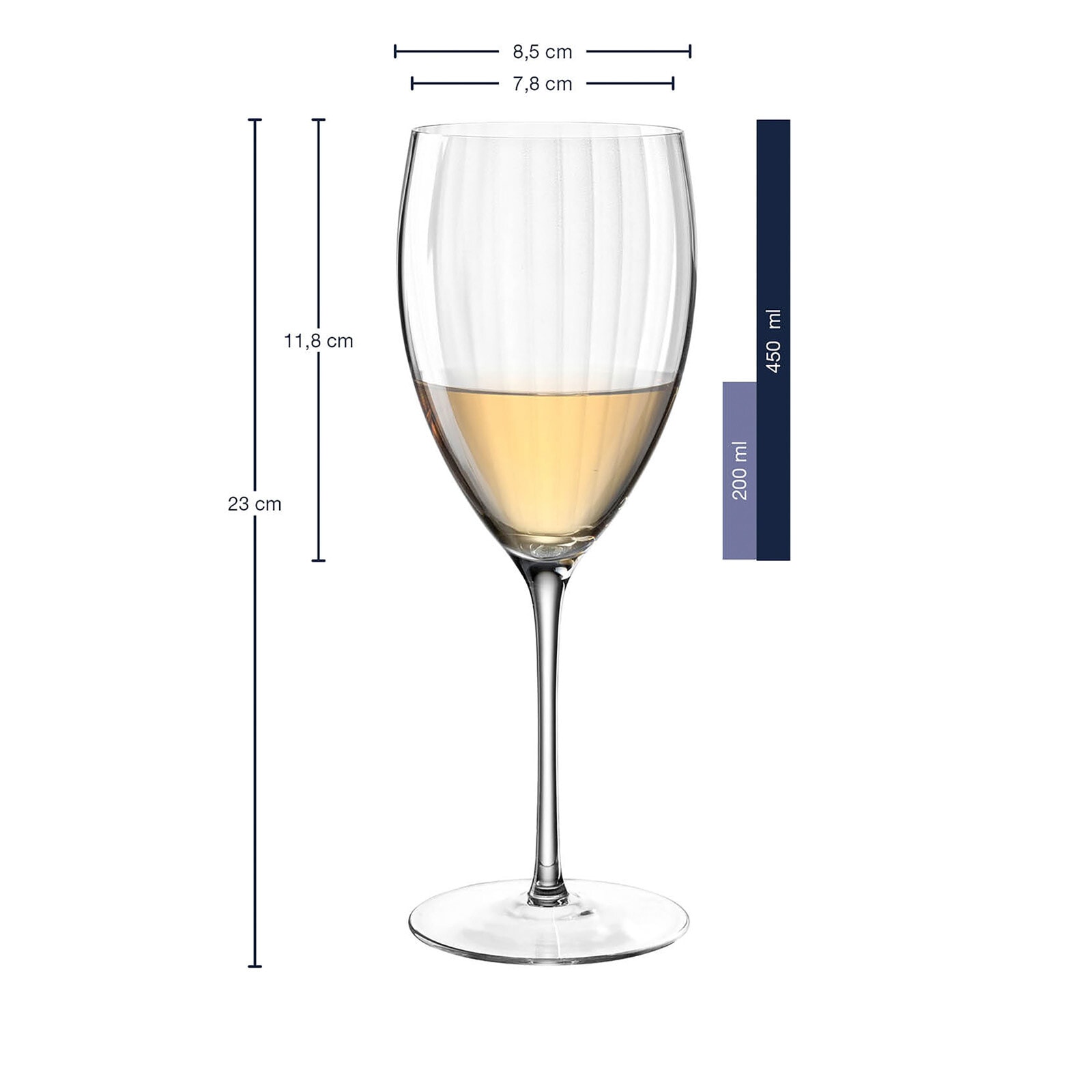 LEONARDO Weißweinglas »Weißweingläser Poesia 450 ml 6er Set transparent«