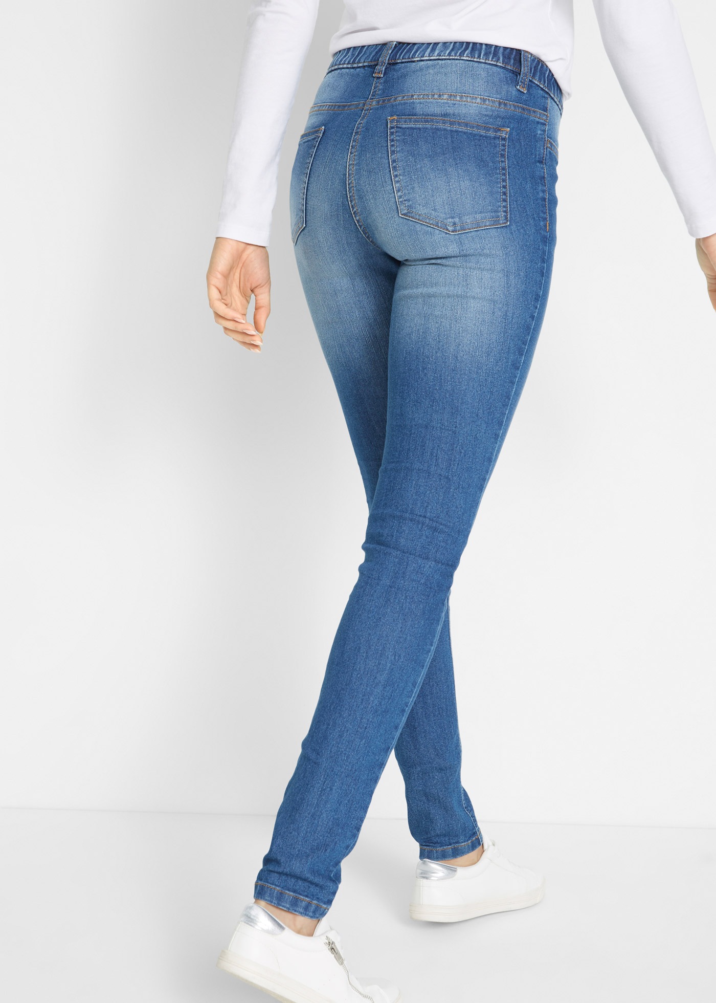bonprix Jeansjeggings "Jeggings Mid Waist, Bequembund" Slim Fit Passform, M günstig online kaufen