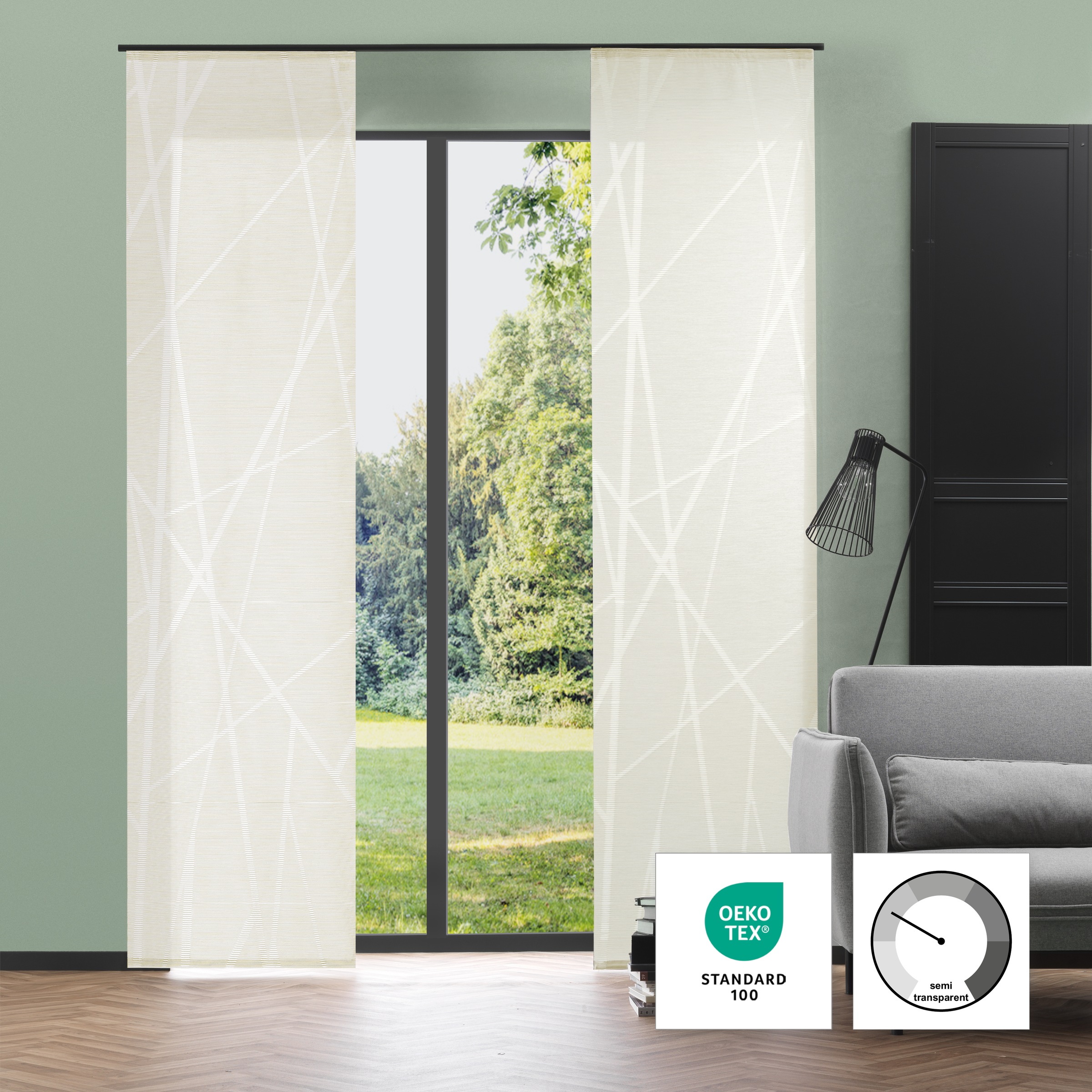 Neutex for you Schiebegardine "BEAM" Paneelwagen 1 Stk. tlg. Abstraktes Mus günstig online kaufen