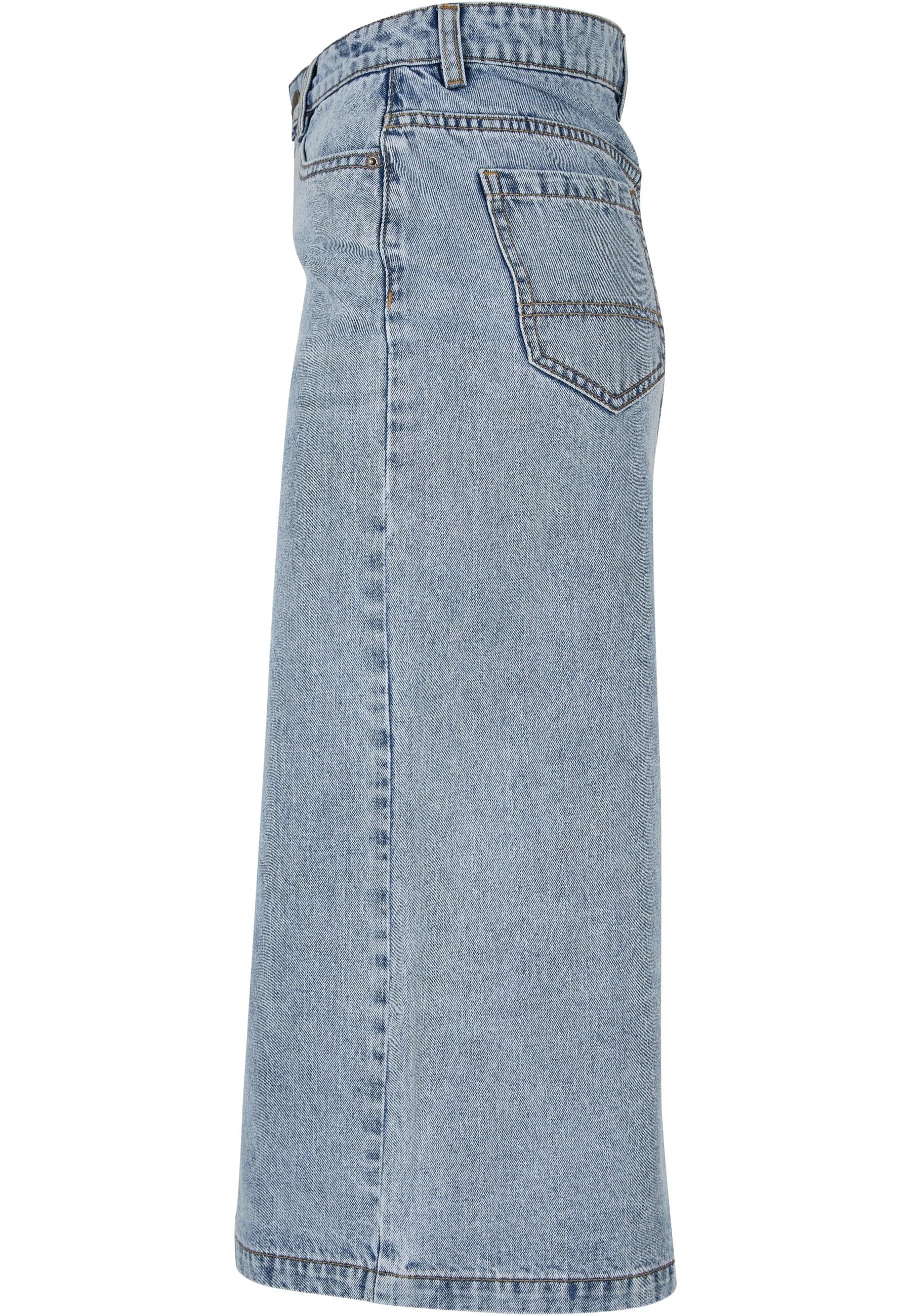 URBAN CLASSICS Jerseyrock »Urban Classics Damen Ladies Midi Denim Skirt«, (1 tlg.)