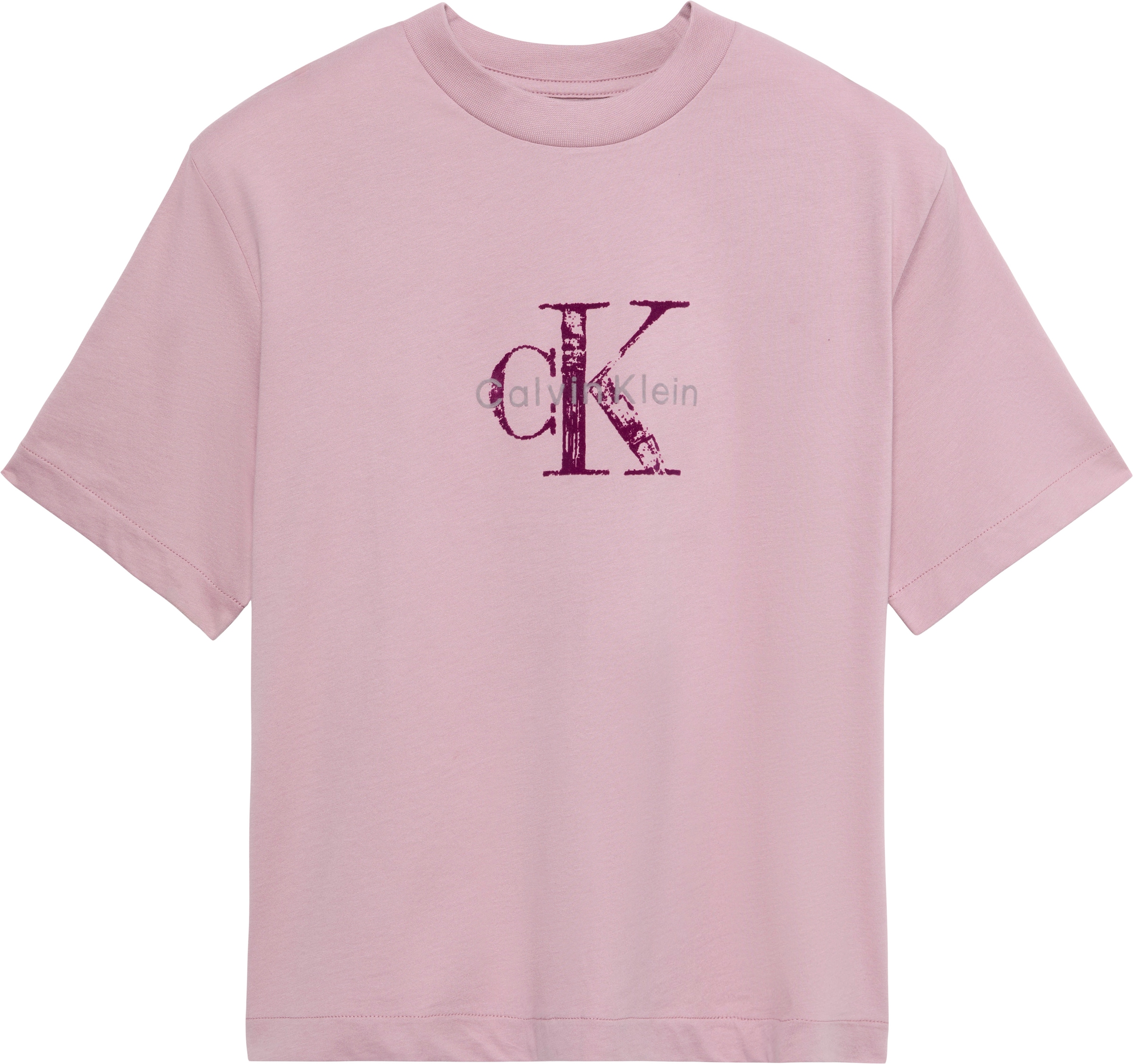 Calvin Klein Jeans T-Shirt »BOXY HAND DRAWN MONOLOGO TEE« Regular fit, Logoschriftzug