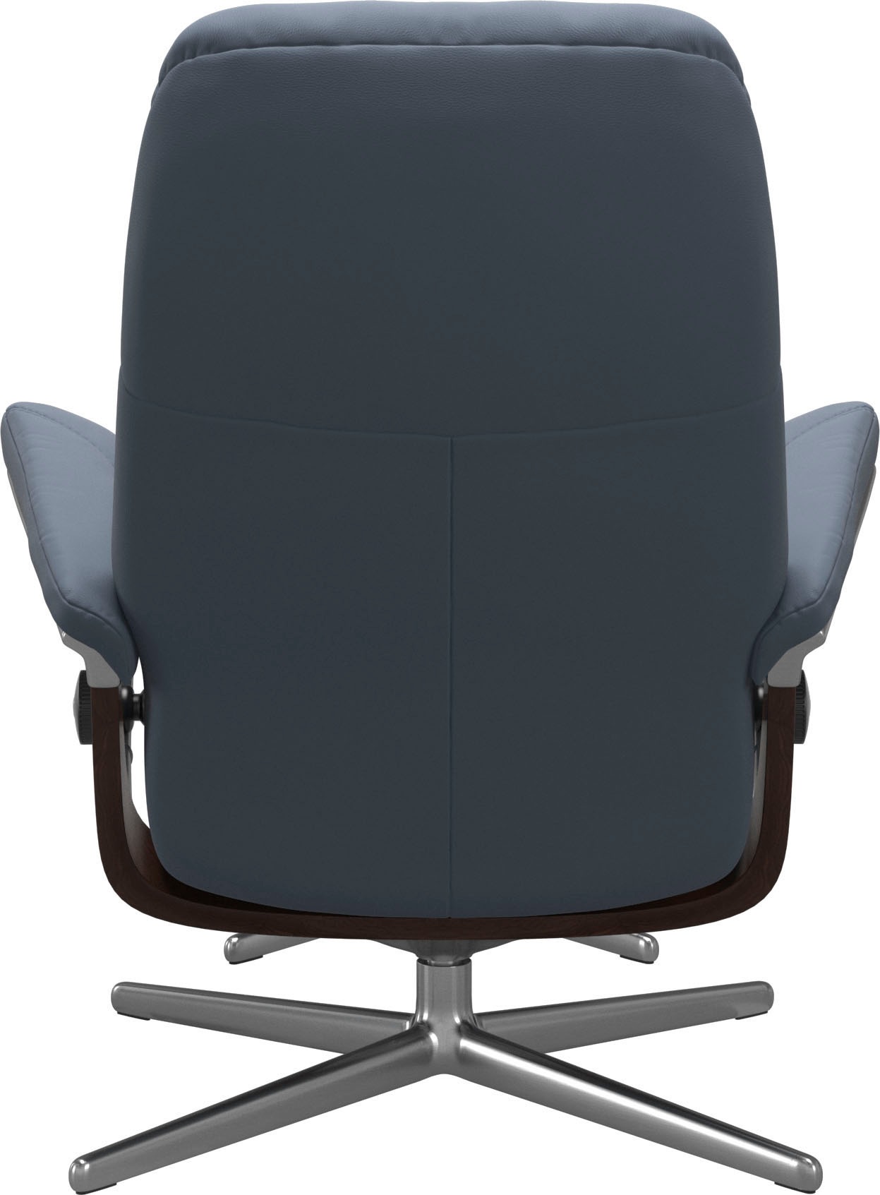 Stressless® Relaxsessel »Consul«, (Set, Relaxsessel mit Hocker), mit Hocker, mit Cross Base, Größe S, M & L, Holzakzent Braun