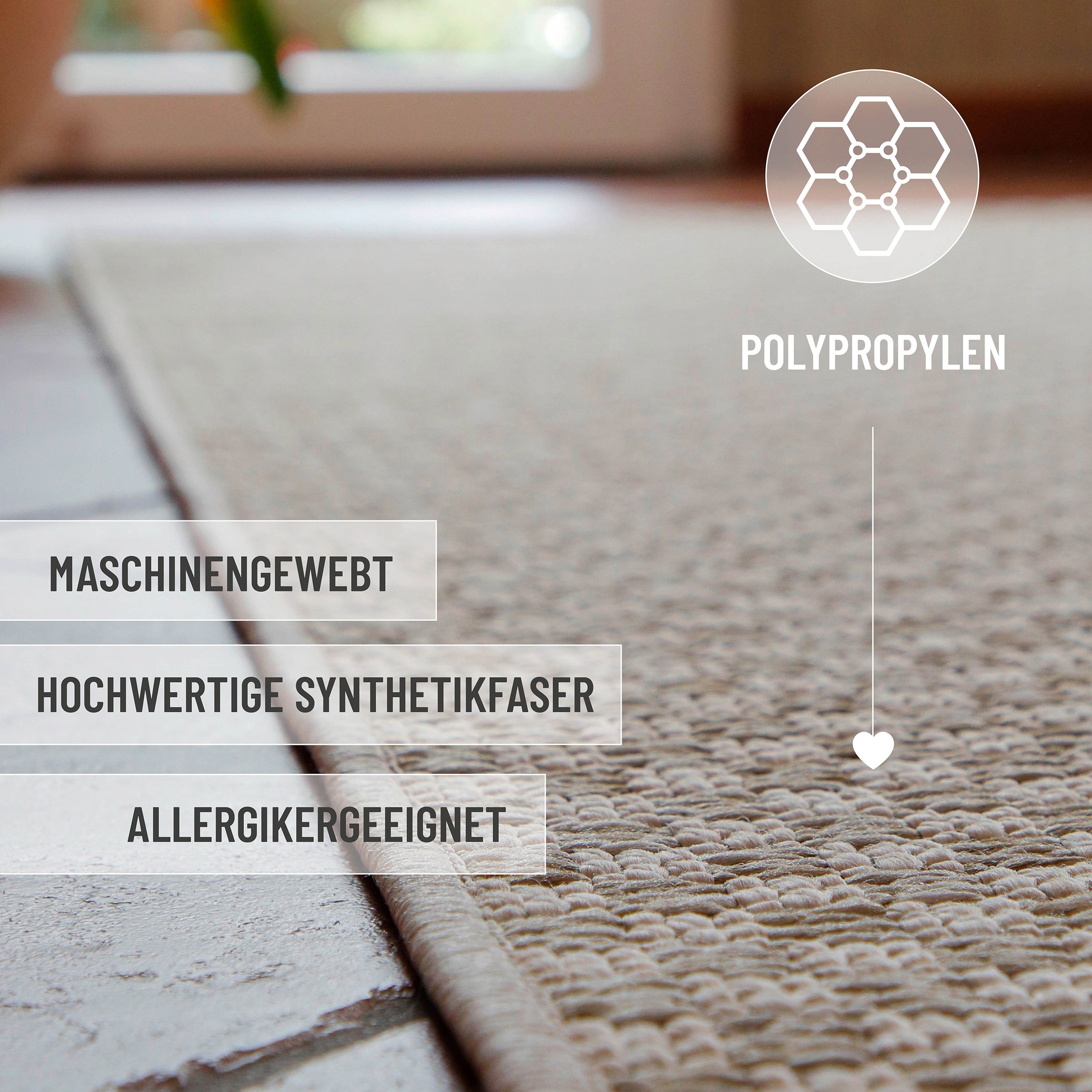 Wecon home Läufer »Miami South Beach« rechteckig 5 mm Höhe In- & Outdoor Teppich, wetterfest, kariert, Balkon, pflegeleicht