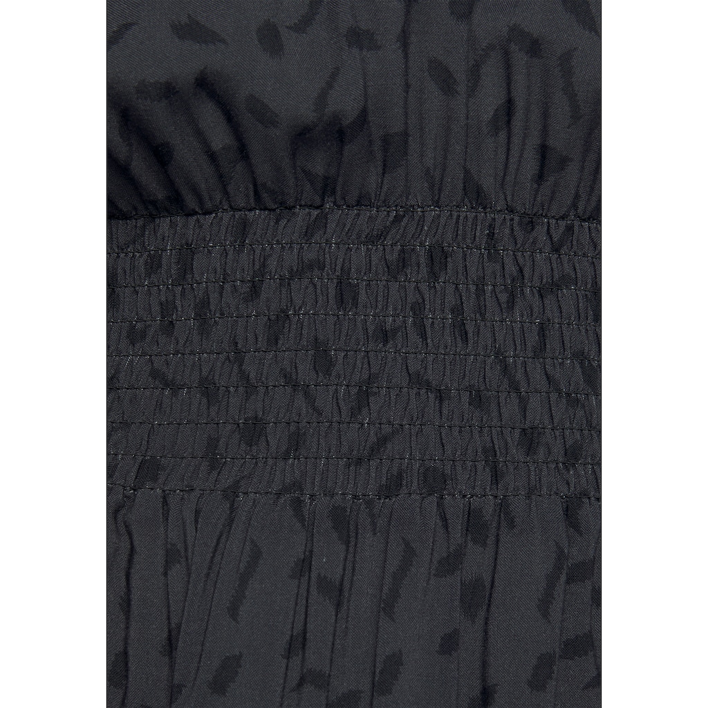 Damenmode Kleider LASCANA Druckkleid, mit grafischem Print anthrazit-schwarz-bedruckt