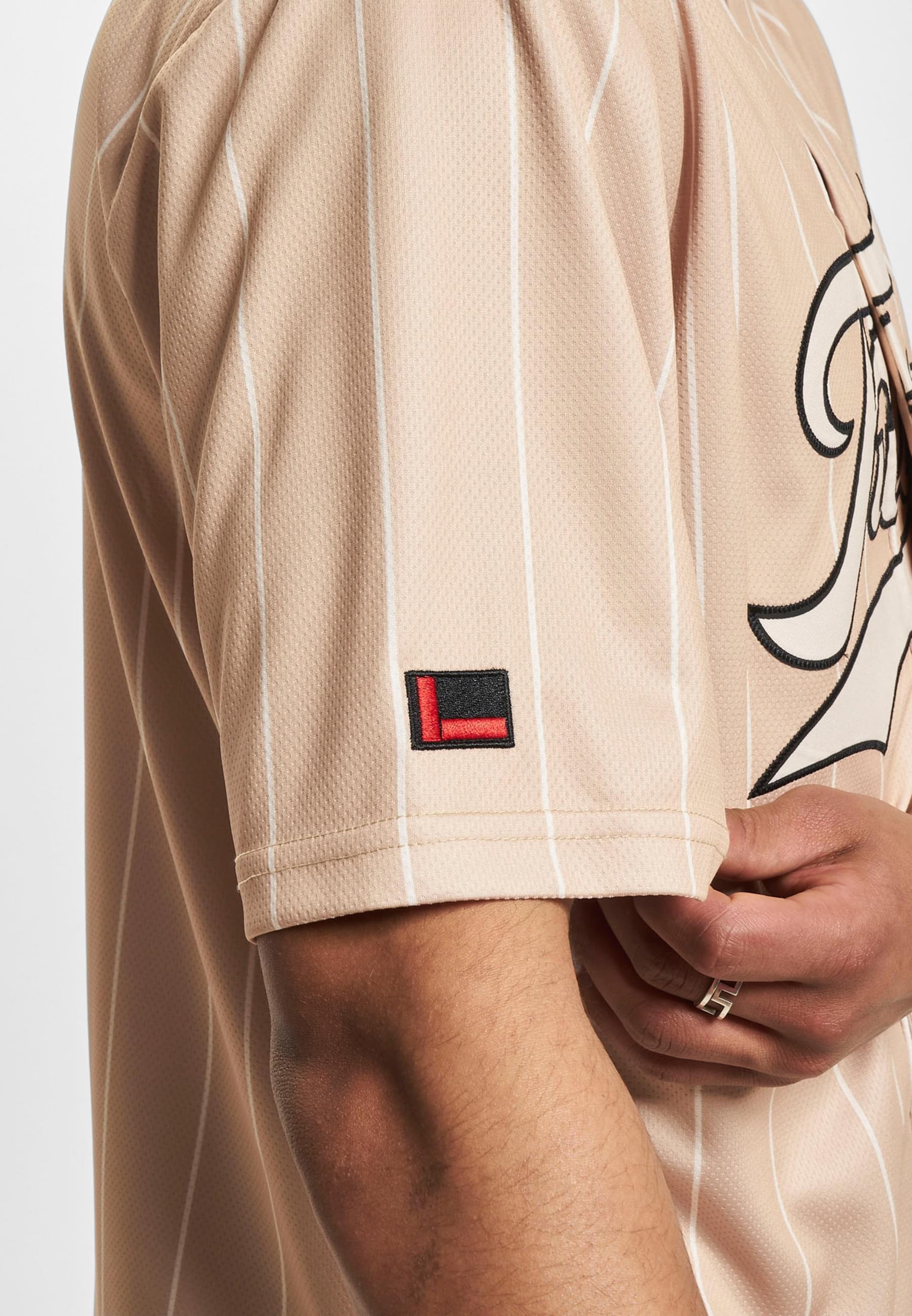 Fubu Langarmhemd »Fubu Herren FM232-003-2 FUBU Varsity Pinstripe Baseball Jersey«, (1 tlg.)