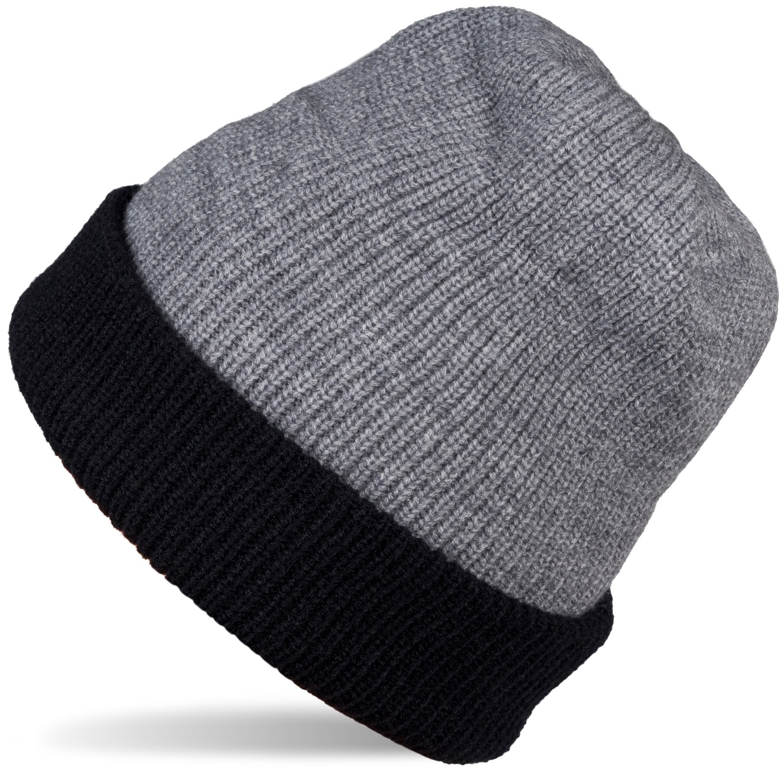 styleBREAKER Strickmütze "Wende Feinstrick Beanie doppelt gestrickt" 1 Stk.