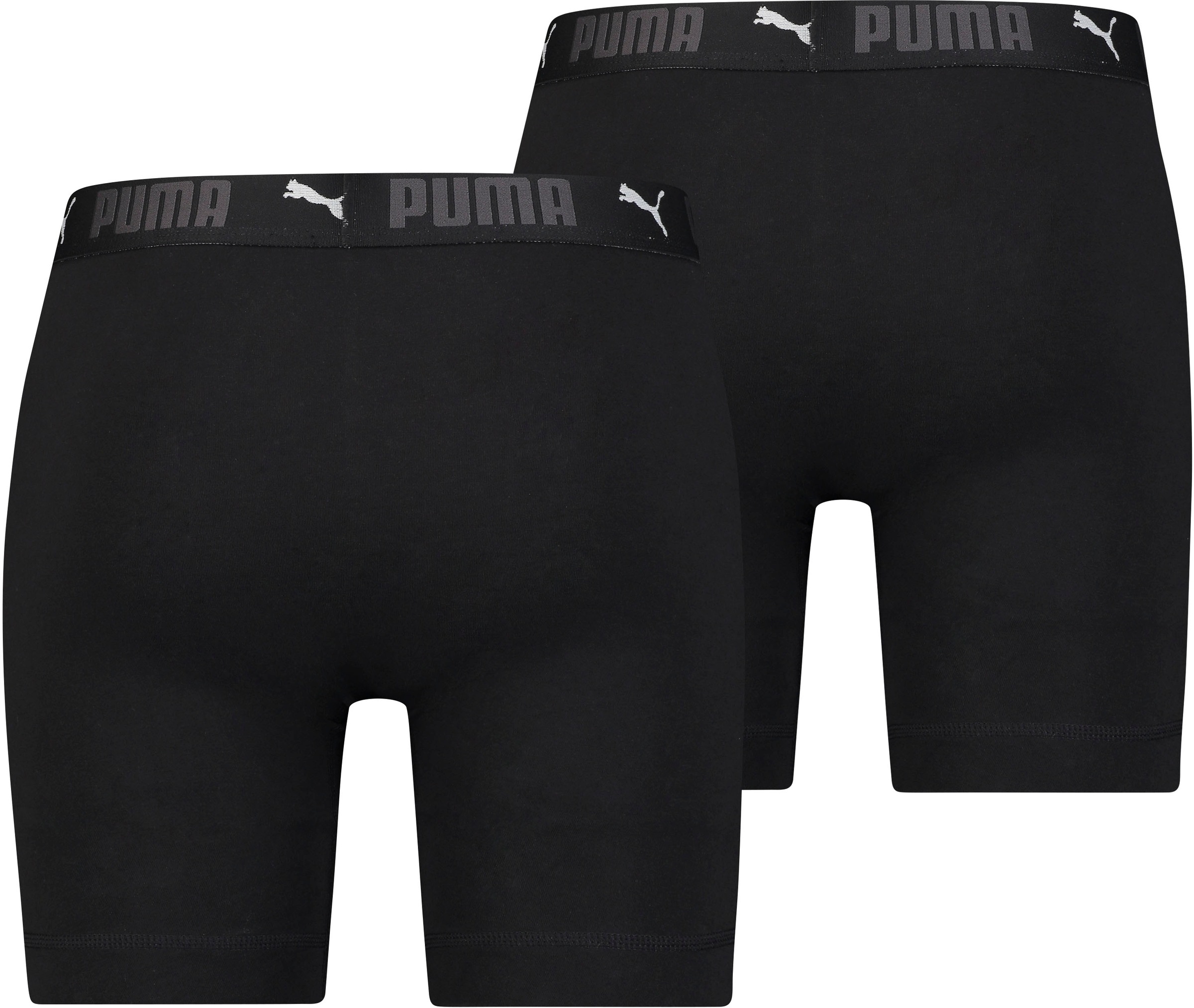 PUMA Langer Boxer, (Packung, 2 St.), mit Markenschriftzug im Bund