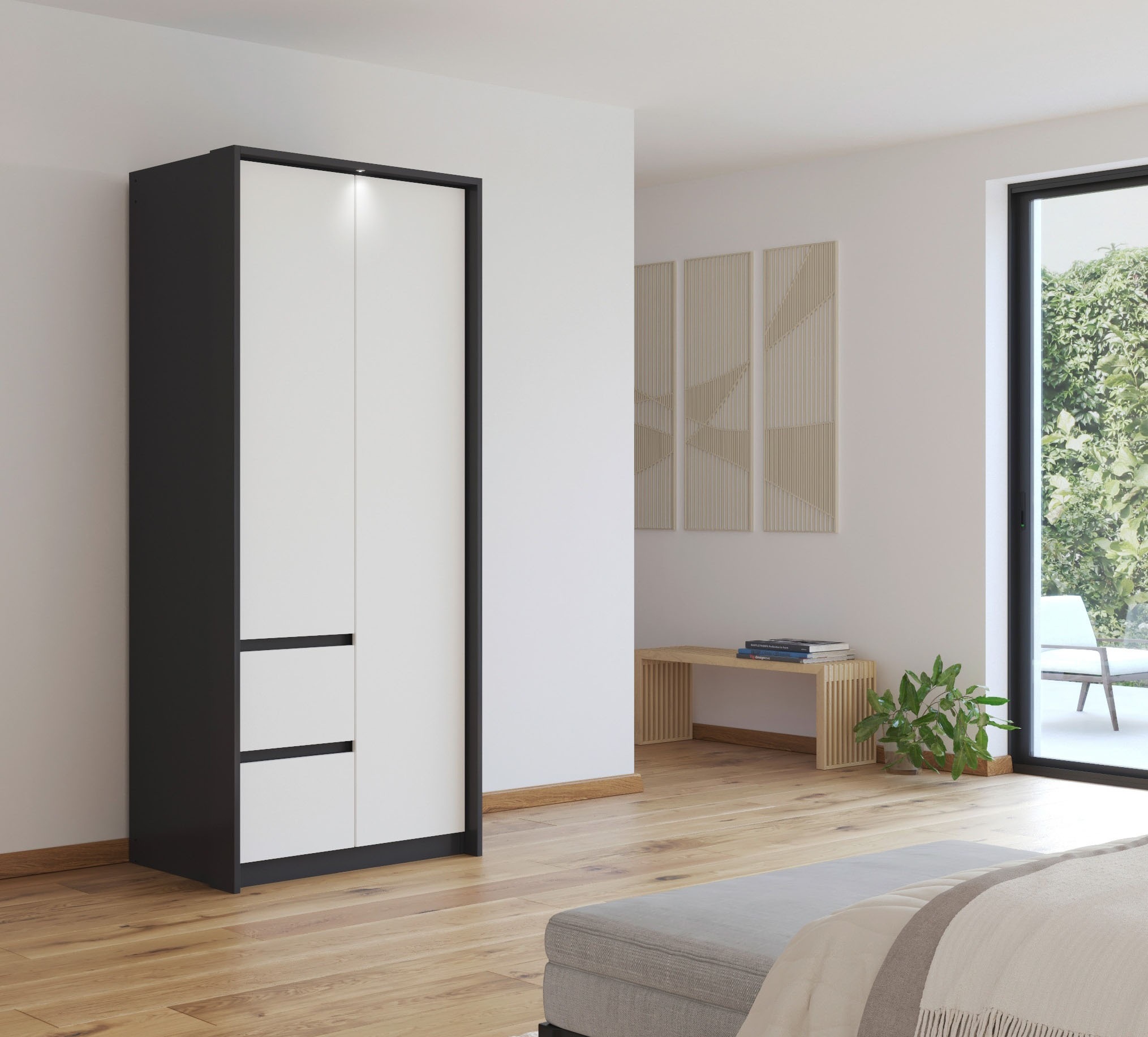 rauch Drehtürenschrank "Mainz mit Passepartout" optional mit Beleuchtung, A günstig online kaufen