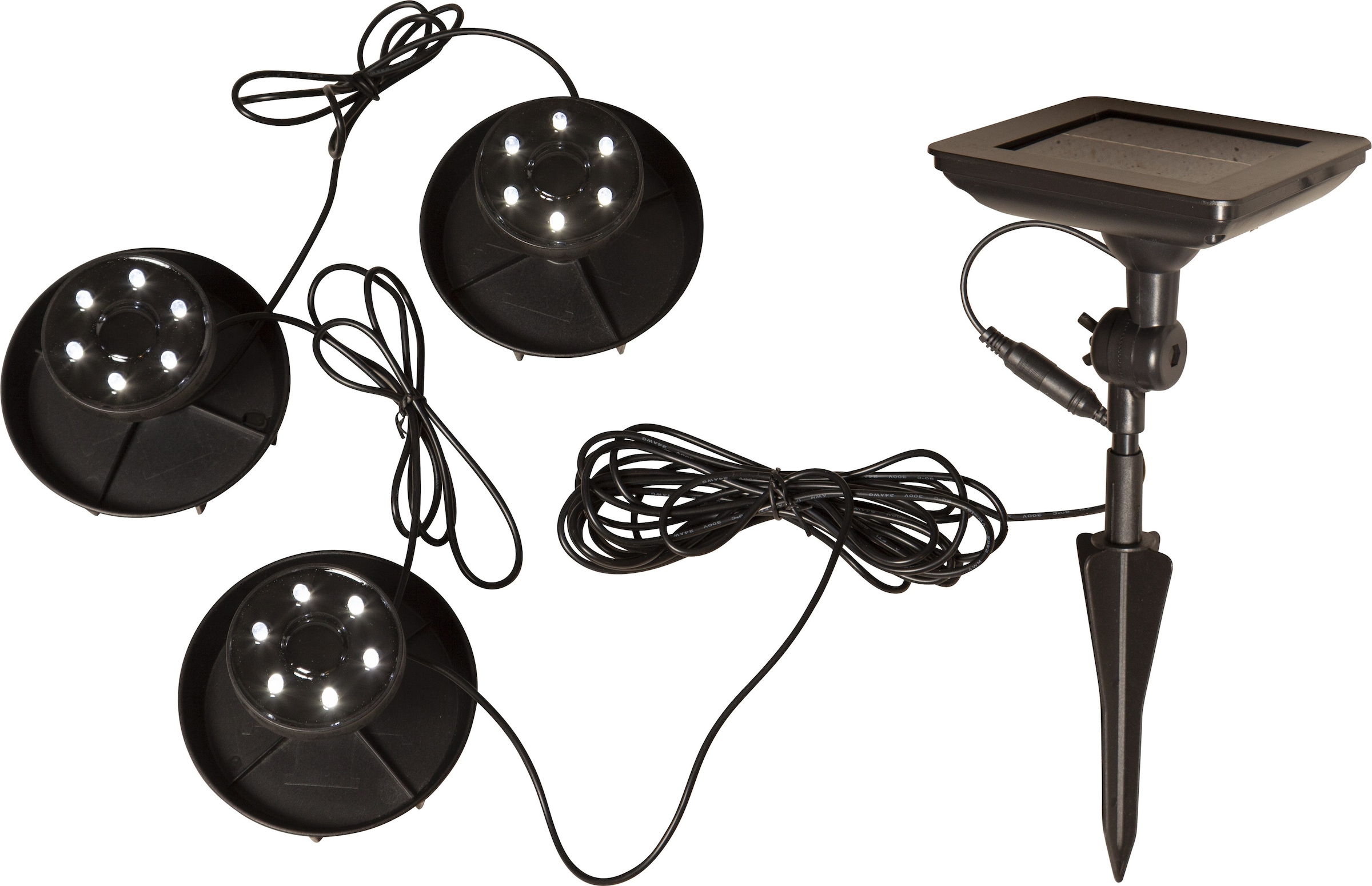 Parforce Traditional Hunting LED Solarleuchte "Solar-Dekoration Wasserlicht" LED-Board 1 Stk. Tageslichtweiß Dämmerungssensor, 3er-Set, Unterwassereinsatz bis max 1m