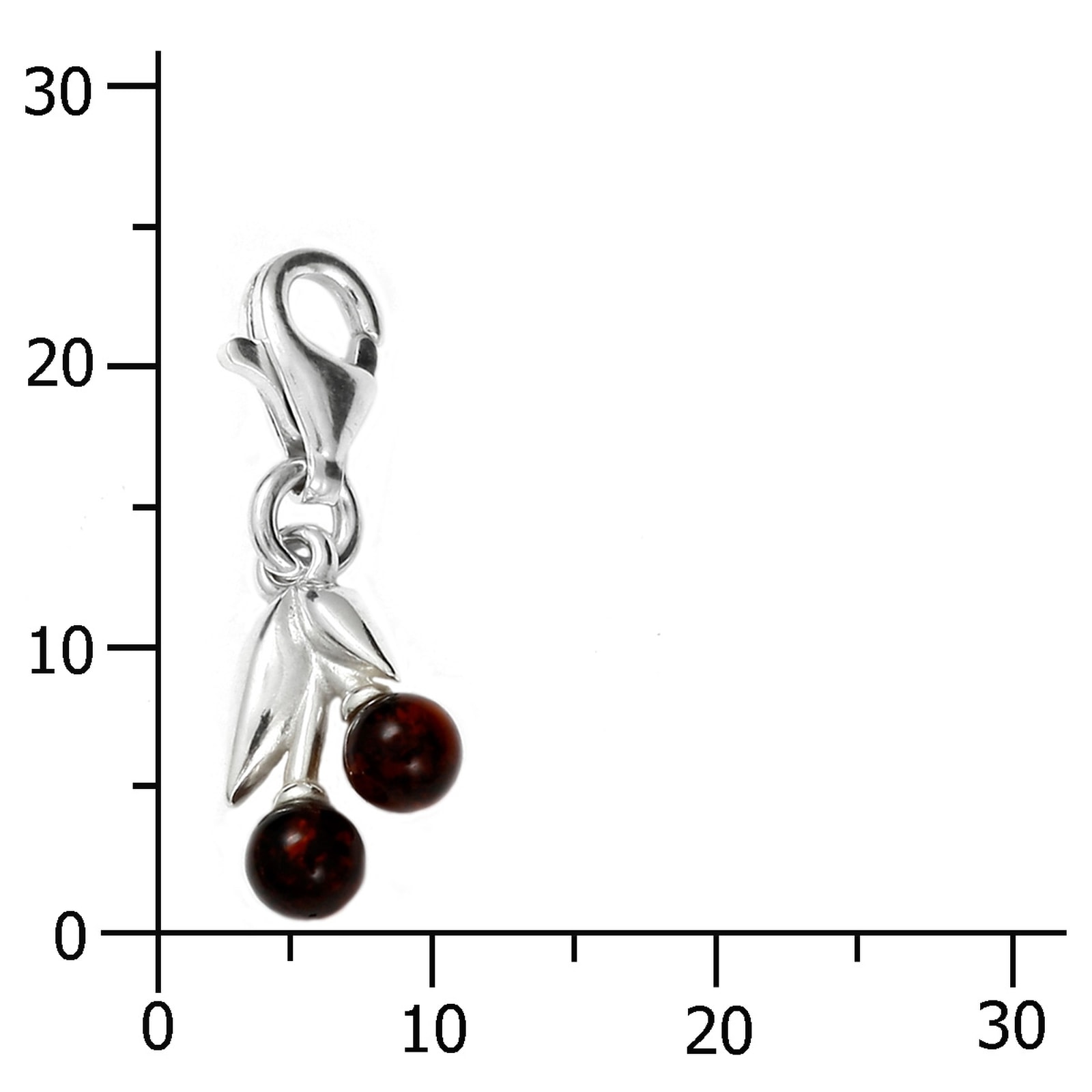 OSTSEE-SCHMUCK Kettenanhänger »Ostsee-Schmuck Charm-Einhänger Kirsche Charm-Einhänger Kirsche« 1 Stk. tlg.