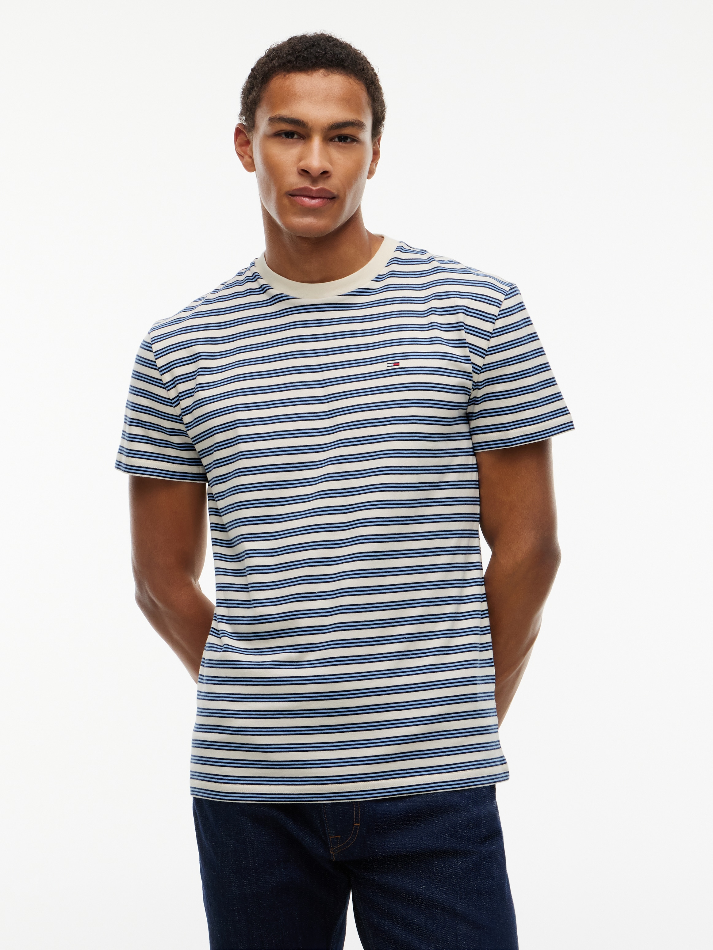 Tommy Jeans T-Shirt "REGULAR STRIPE TEE" Regular fit mit Streifenmuster