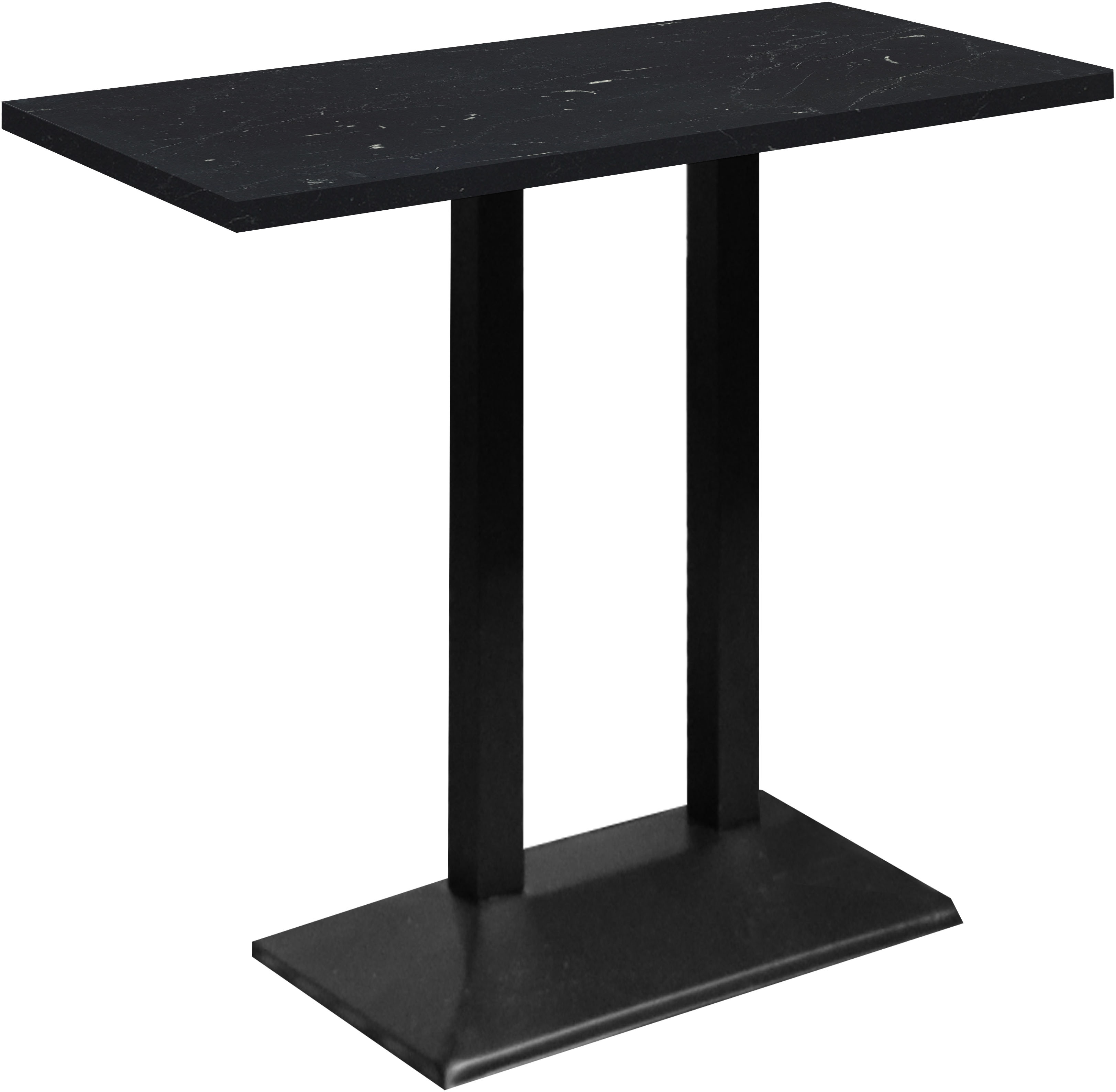 Mäusbacher Bistrotisch "Big Bistro Metall" Doppelsäulengestell, eckige Platte BHT 120x105x70 cm