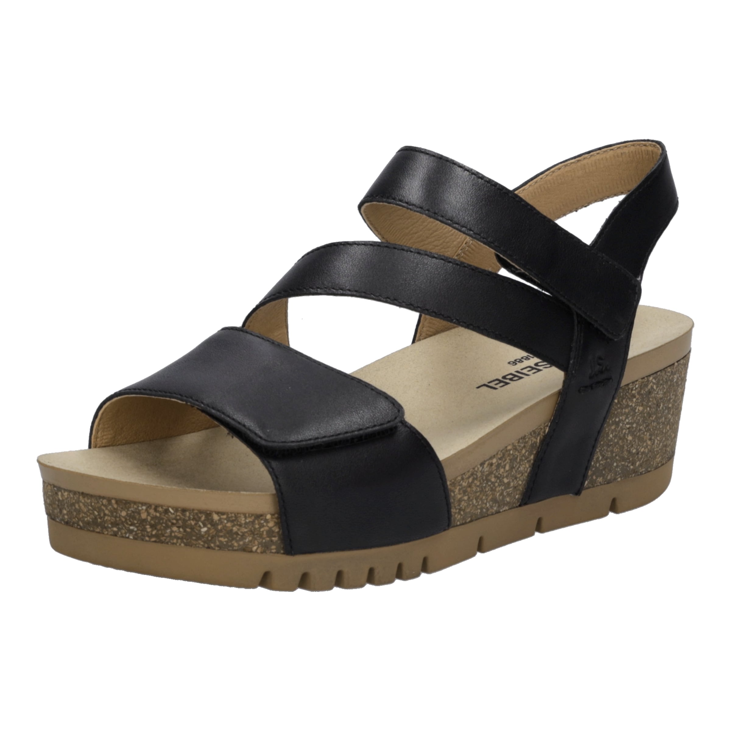 JOSEF SEIBEL Damen Sandale "Quinn 17, schwarz", Gr. 36schwarz, Schuhe