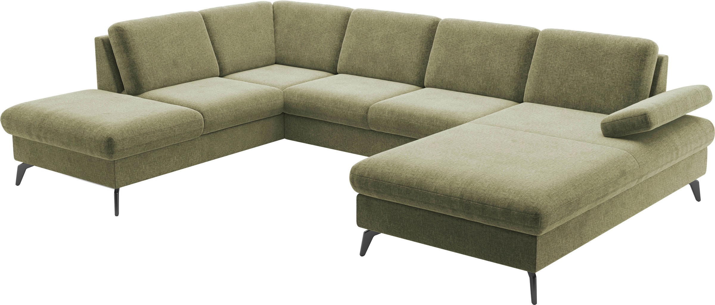 sit&more Wohnlandschaft »Morris Jubi U-Form, B: 300 cm«, mit Armteilfunktion & 1 Zierkissen, optional Bettfunktion