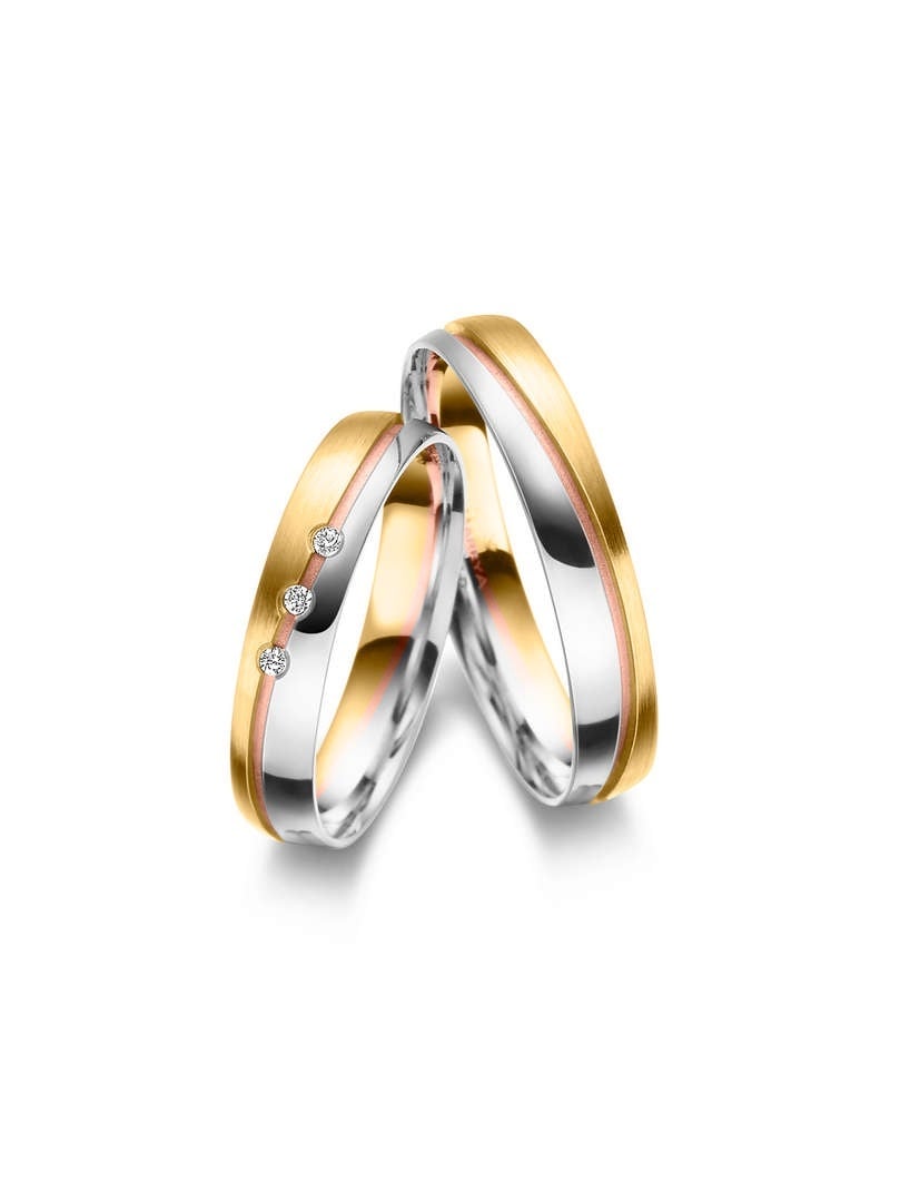 Marrya Partnerring, 333 Tricolor Trauringe Eheringe Partnerringe – das Zeichen Eurer Liebe