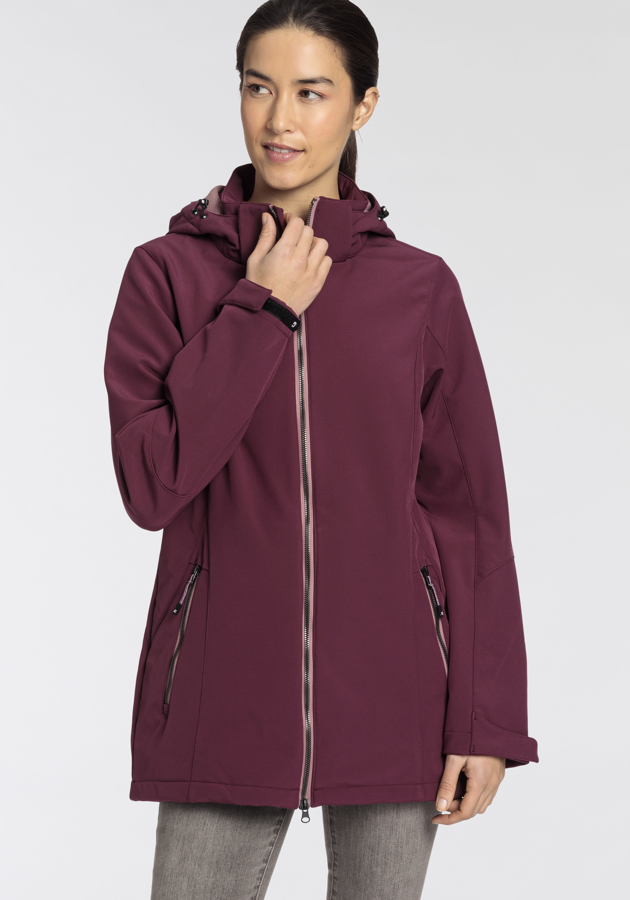 Icepeak Softshelljacke »ICEPEAK ALAMOSA«, mit Kapuze, mit Markenlabel am Arm  bestellen | BAUR