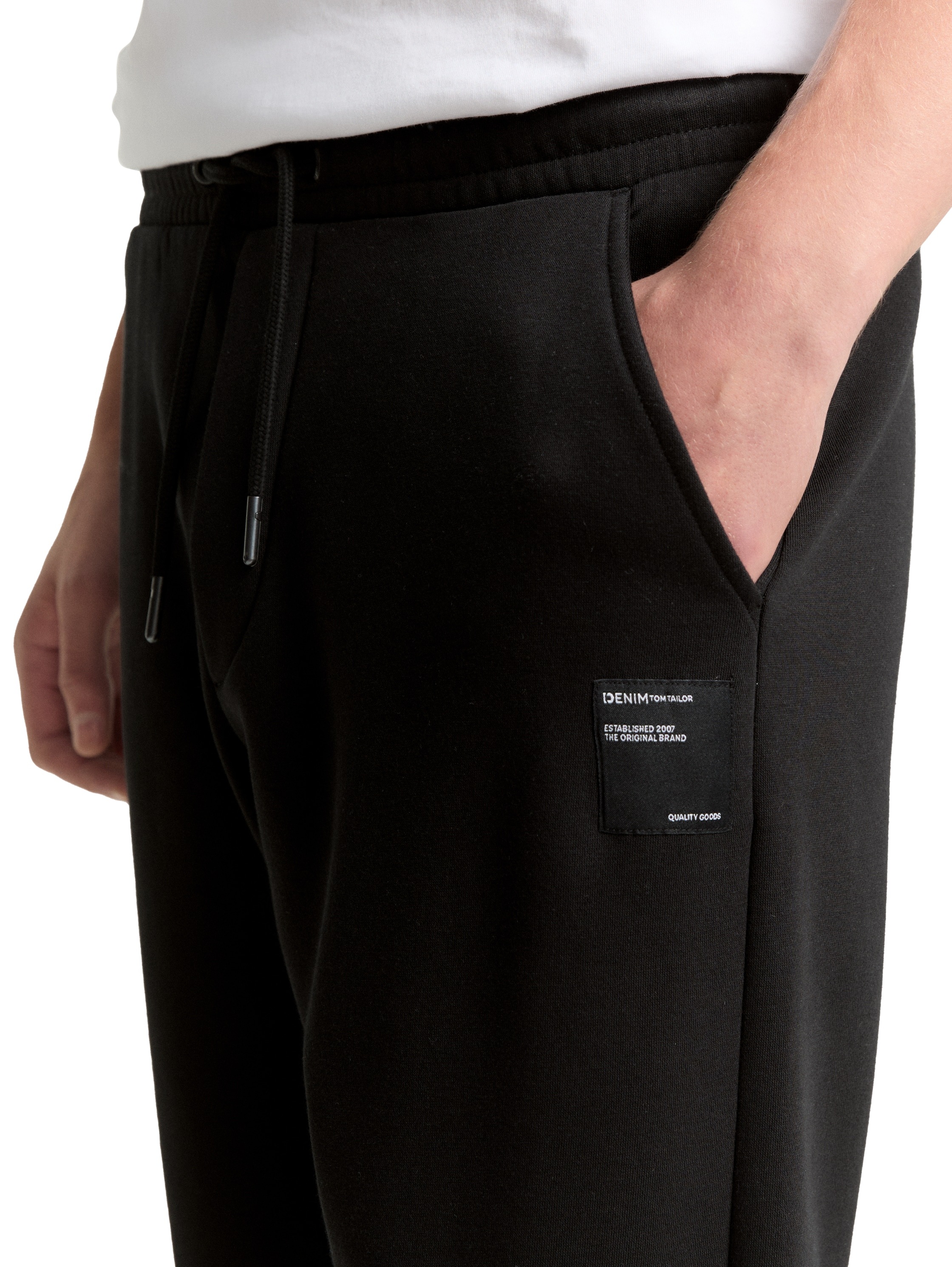 Thumbnail - TOM TAILOR Denim Jogginghose mit Logo Stickerei