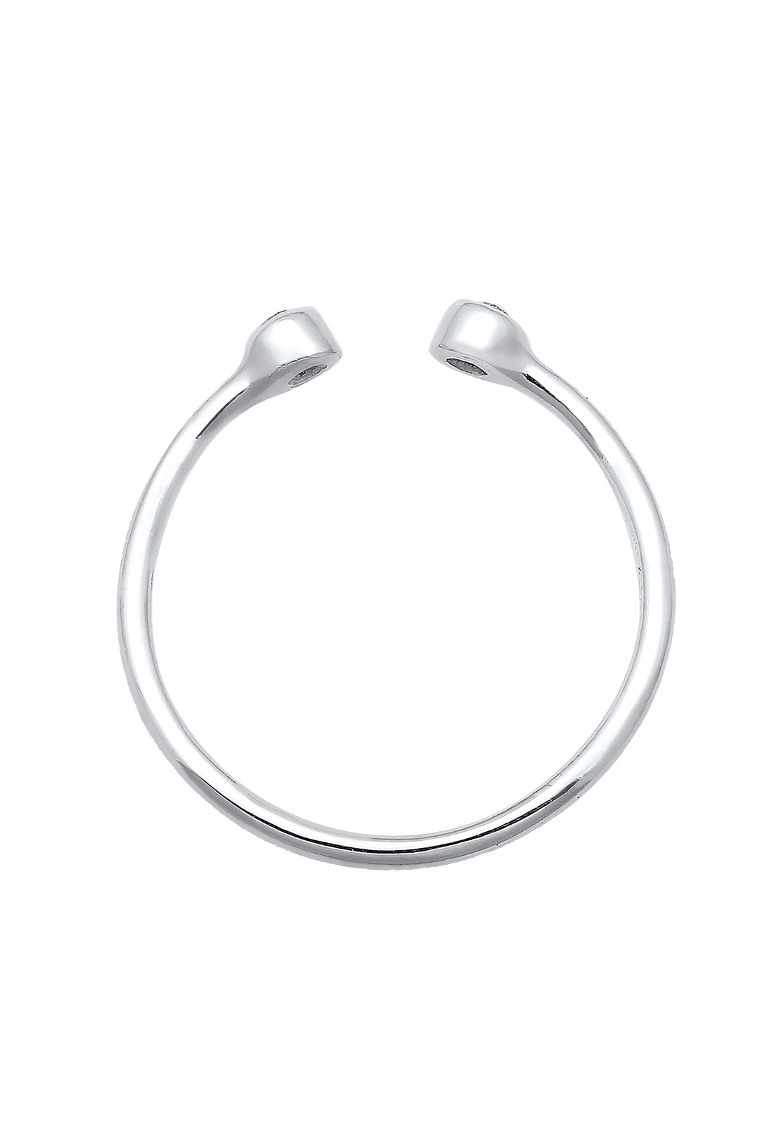 Elli Fingerring »Solitär offen 925 Silber, mit Kristallen von Swarovski®«
