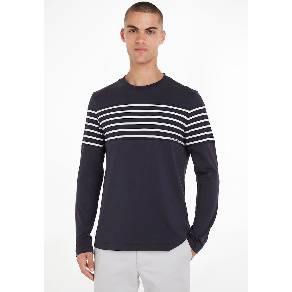 Tommy Hilfiger Rundhalsshirt »PLACEMENT STRIPED LS TEE«