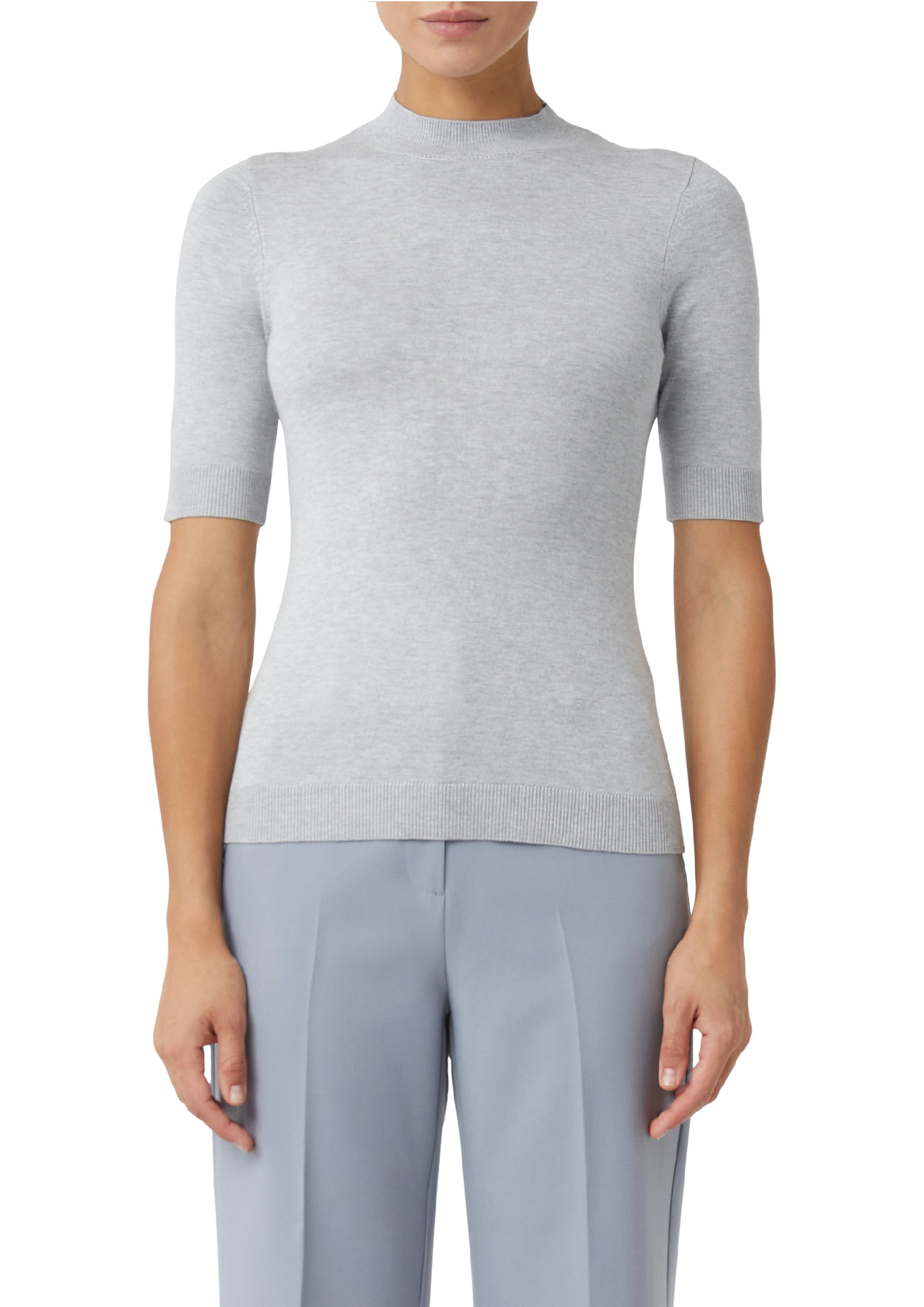 Comma Strickpullover halbarm, mit Stehkragen günstig online kaufen