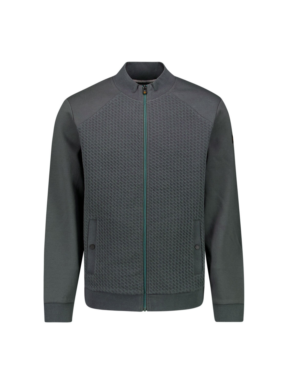 NO EXCESS Sweater »No Excess Jacquard sweatshirt mit Vollreißverschluss«
