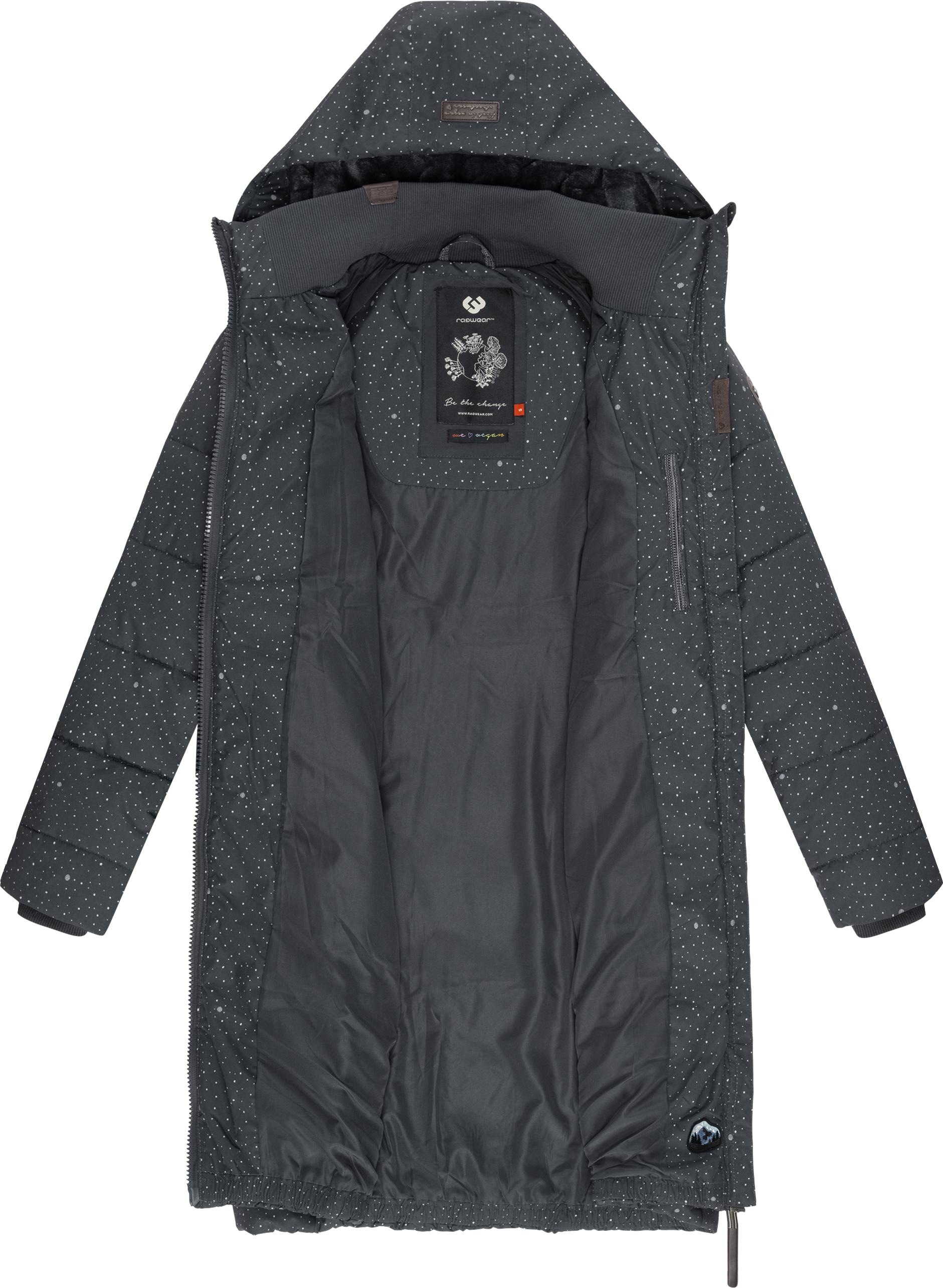 Print«, BAUR stylischer, Coat Steppmantel »Dizzie | für bestellen Ragwear Winterparka gesteppter mit Kapuze