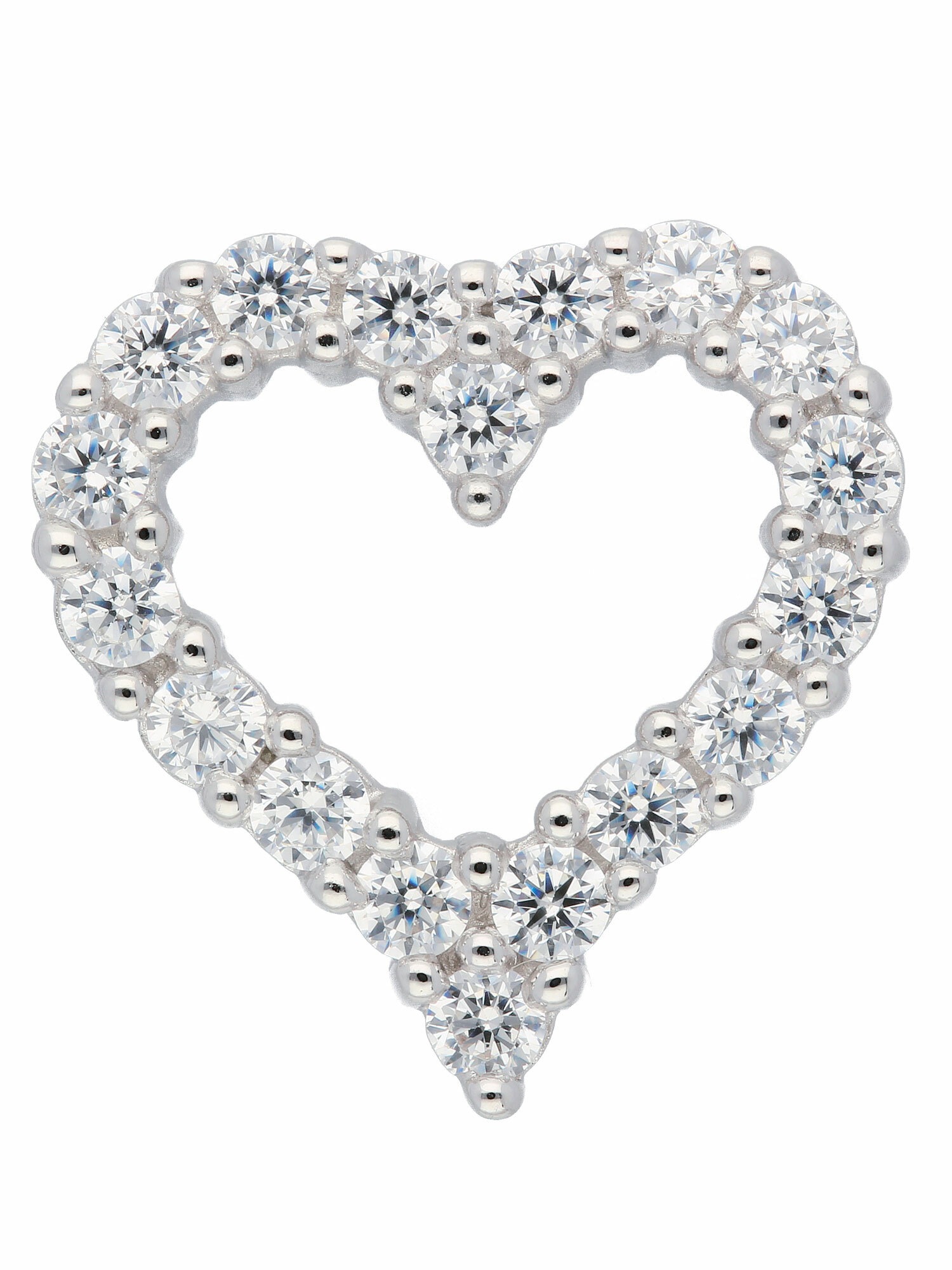 Adelia´s Kettenanhänger »925 Silber Anhänger Herz mit Zirkonia« 925 Sterling Silber mit Zirkonia Silberschmuck für Damen