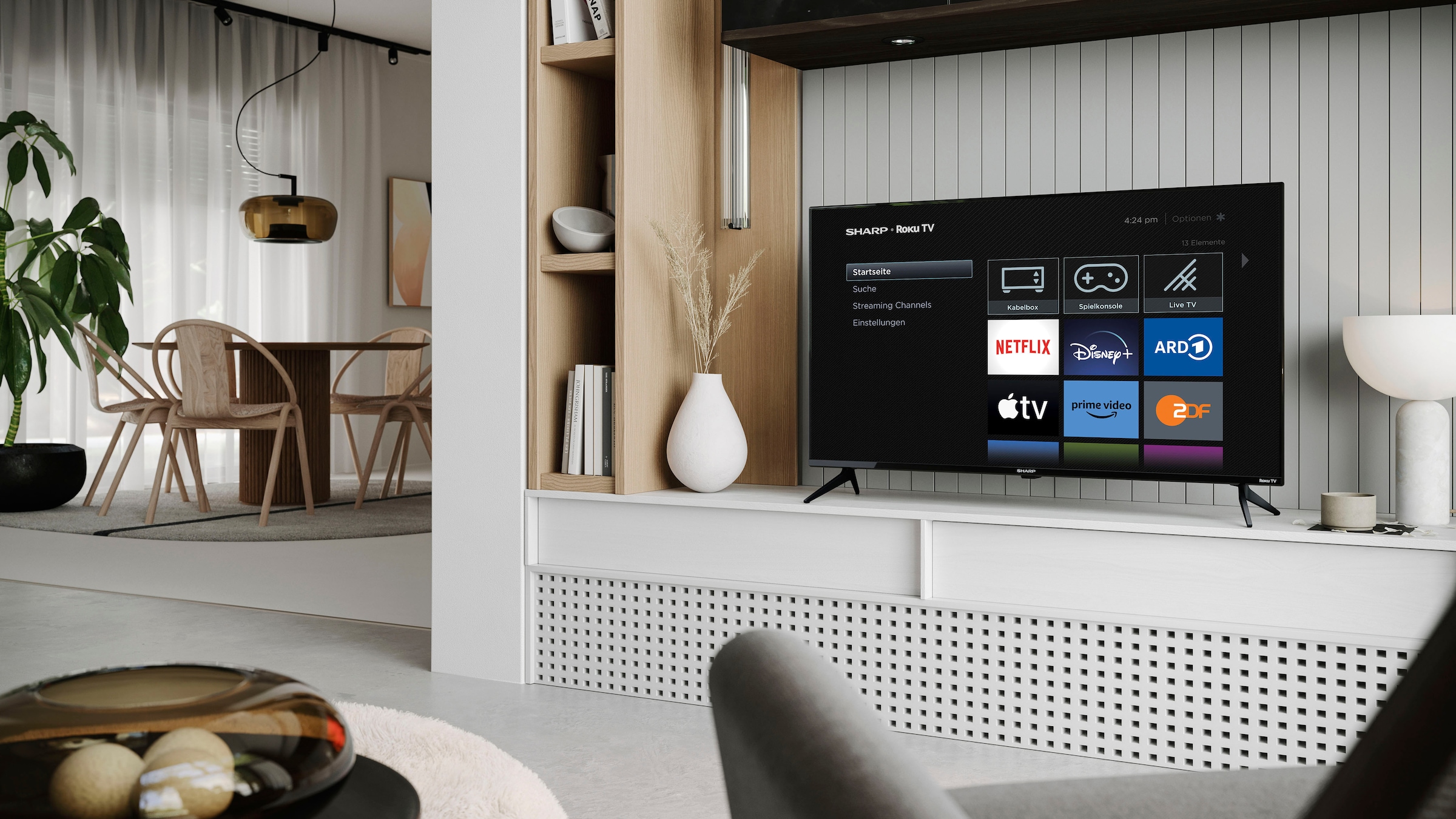 Sharp LED-Fernseher »2T-C40FDx«, 100 cm/40 Digital in nur verfügbar, Roku BAUR | Zoll, TV HDR10, Rahmenlos, HD, Dolby Full Deutschland Smart-TV