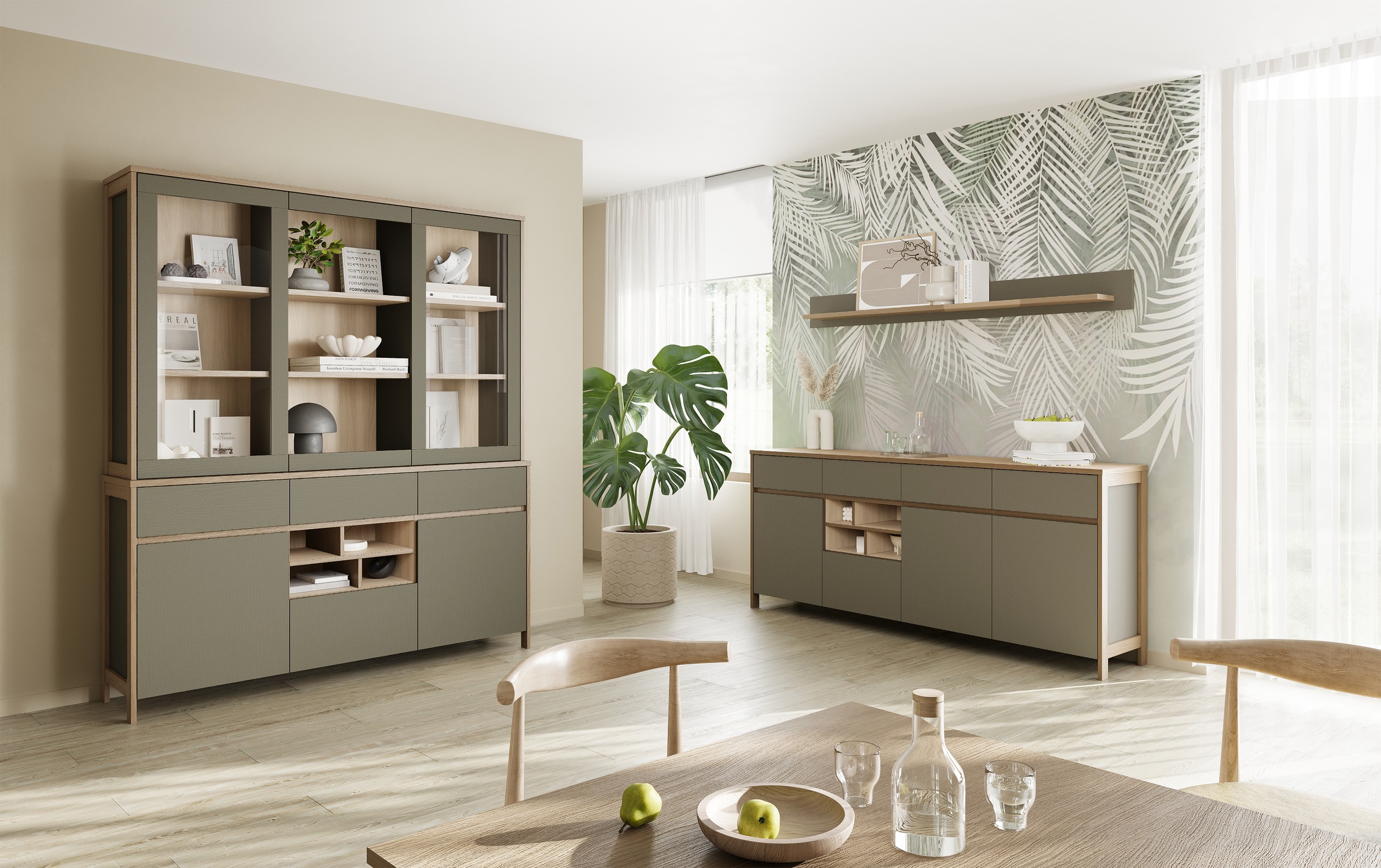 Home affaire Wohnwand "Stranda, moderne Anbauwand, Komplettset im Scandi-St günstig online kaufen