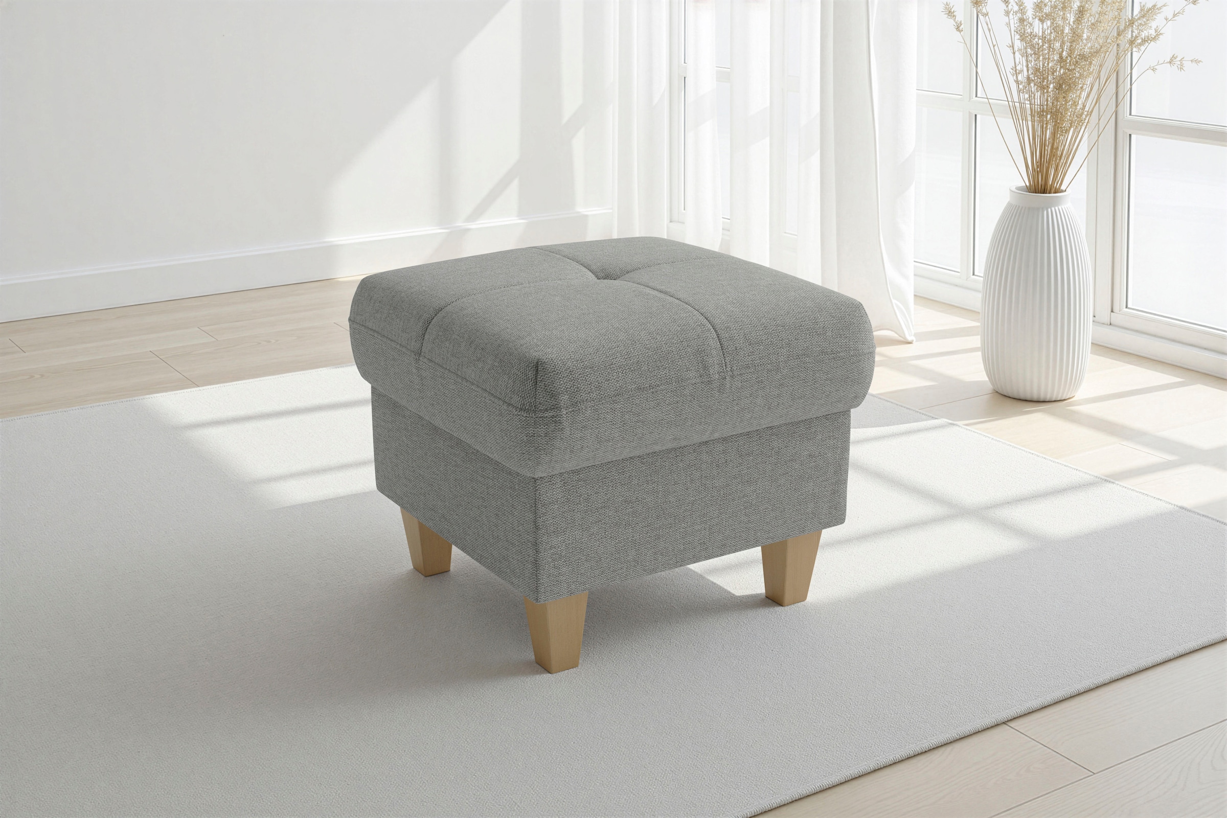 sit&more Polsterhocker "Pamela, B: 58 cm" 1 Stk. tlg. verschiedene Farben und Stoffe, bis 120 kg belastbar