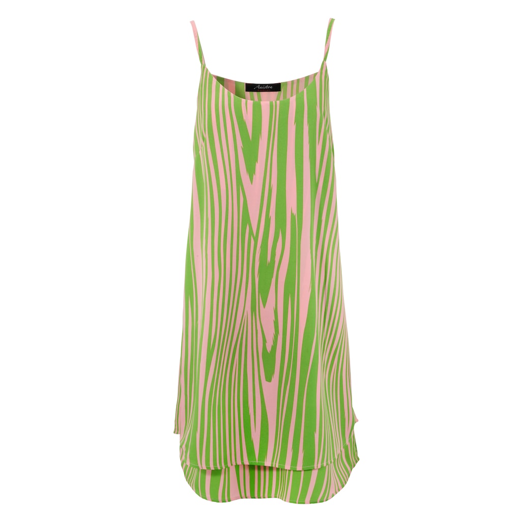 Aniston CASUAL Sommerkleid, mit trendfarbenem, kunstvollem Streifen-Dessin - NEUE KOLLEKTION