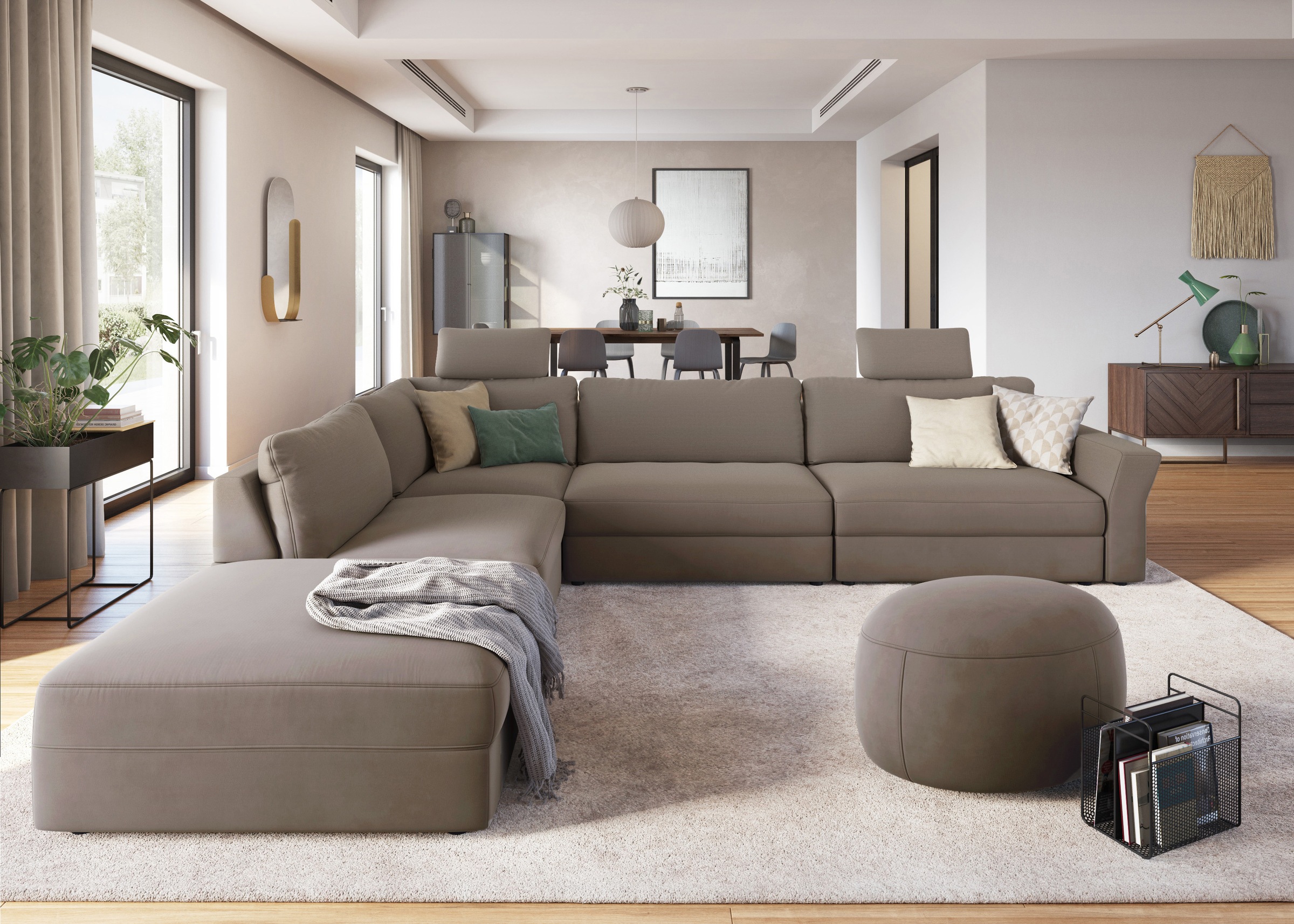 sit&more Ecksofa "Cadabra L-Form" Breite 356 cm, mit Sitztiefenverstellung günstig online kaufen