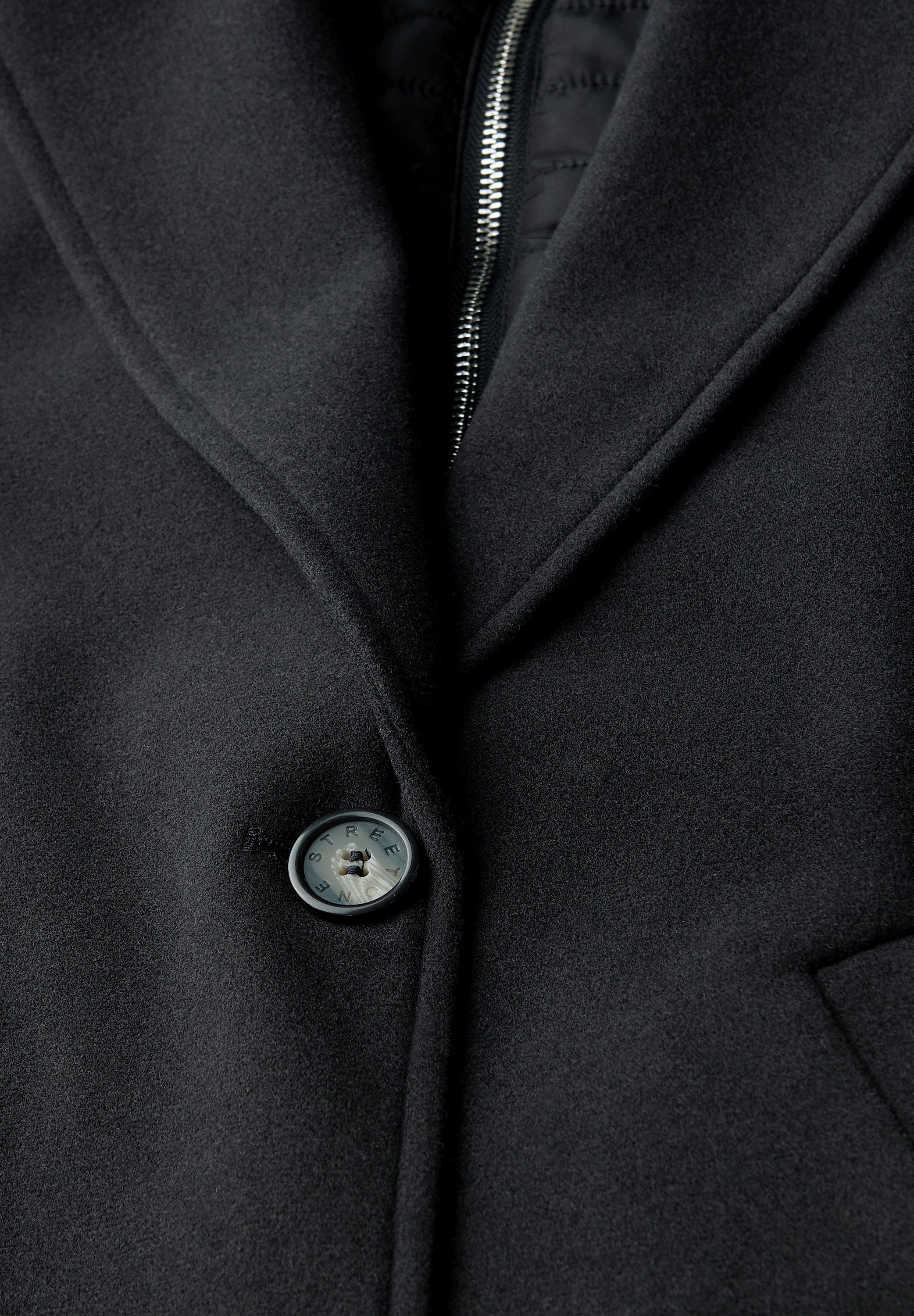 STREET ONE Wollmantel in Woll-Optik