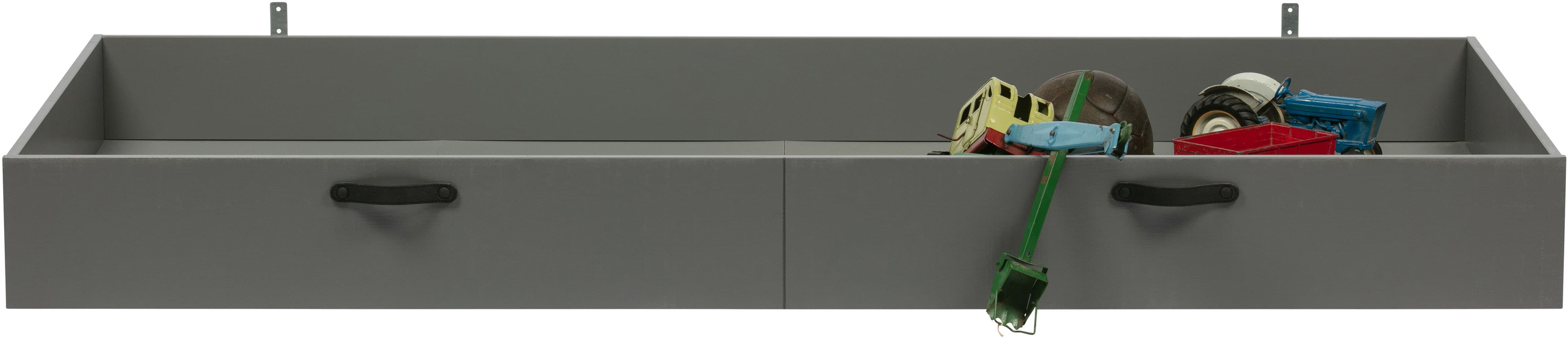 WOOOD Bettschubkasten "Morris mit FSC Massivkiefer bandsägerauh B 198 x T 92 x H 20,5 cm" Stauraumschublade, gelebte Ausstrahlungen, Teil der Morris-Serie