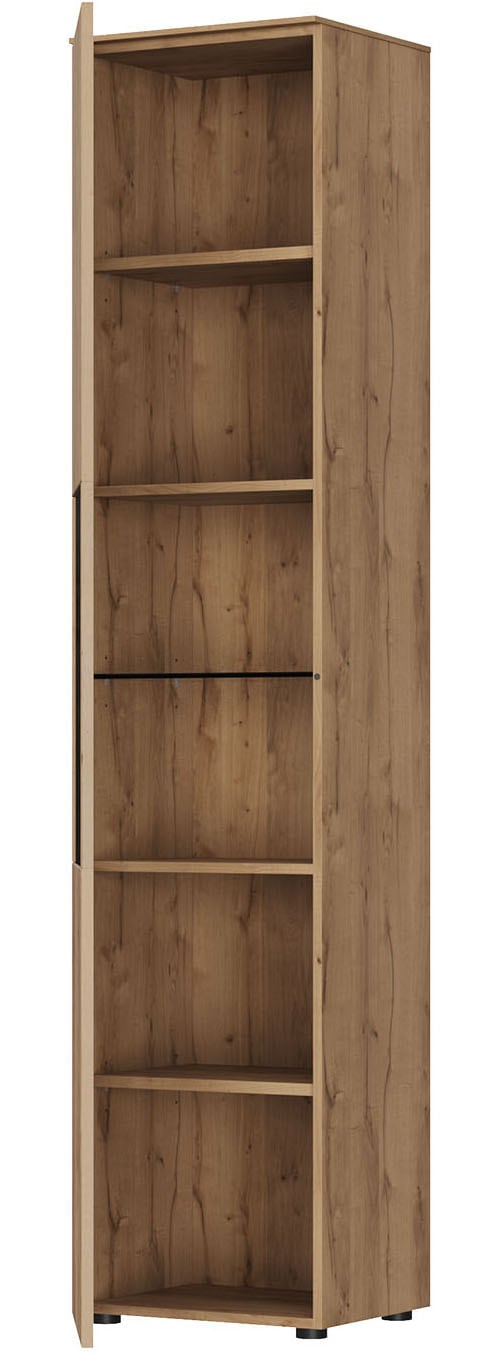 nobilia® Hochschrank »Avala, 45 x 205 x 37 cm (B/H/T)« 1 Stk. tlg. aus Echtholzfurnier mit Segmentglastür
