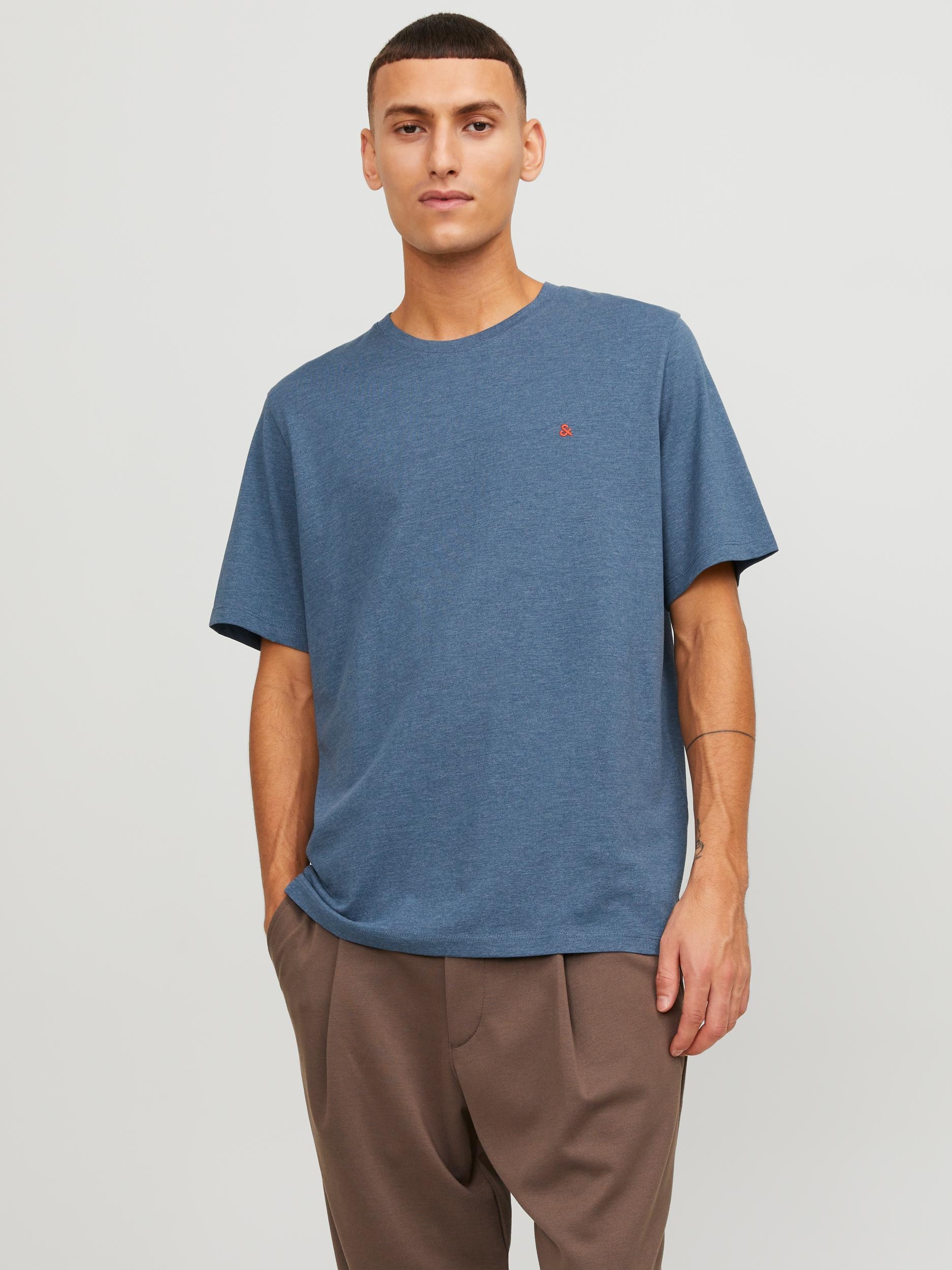 Jack & Jones Rundhalsshirt "JJEPAULOS TEE SS CREW NECK NOOS" Baumwollmischu günstig online kaufen