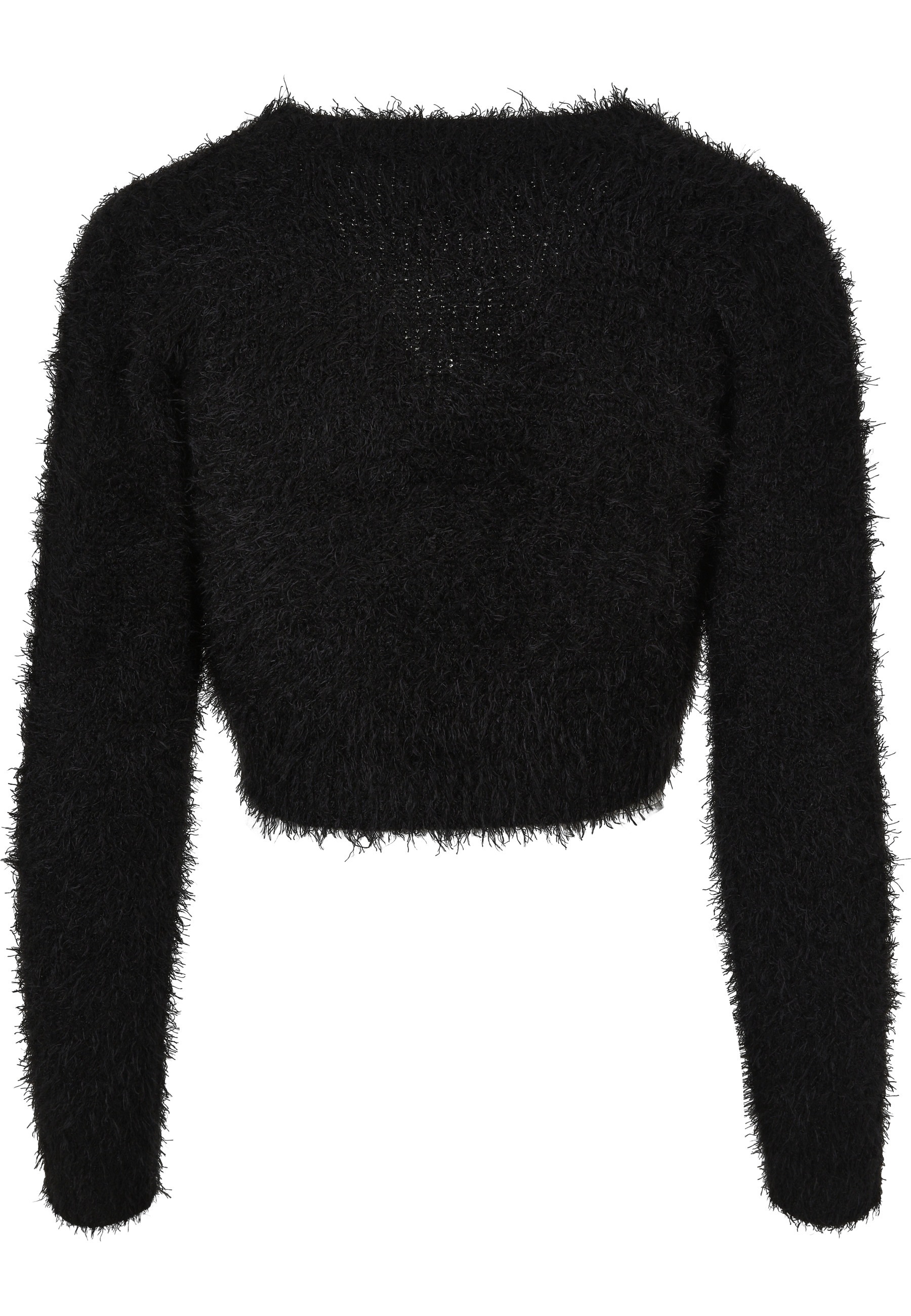 URBAN CLASSICS Strickjacke »Urban Classics Damen Ladies Tied Cropped Feather Cardigan« 1 Stk.
