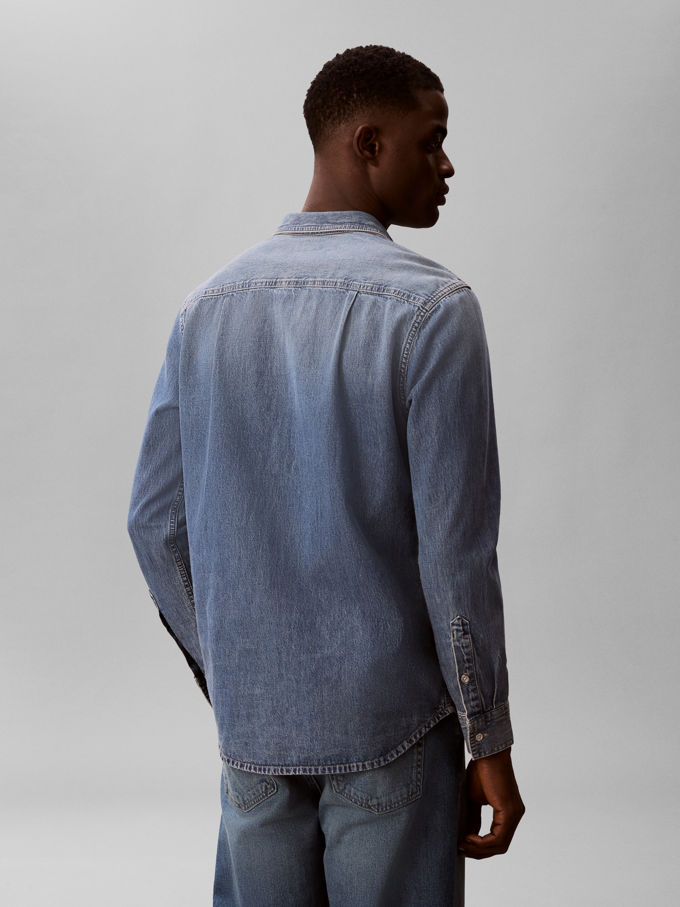 Calvin Klein Jeans Jeanshemd "VINTAGE INDIGO" Regular fit mit Rundhalsaussc günstig online kaufen