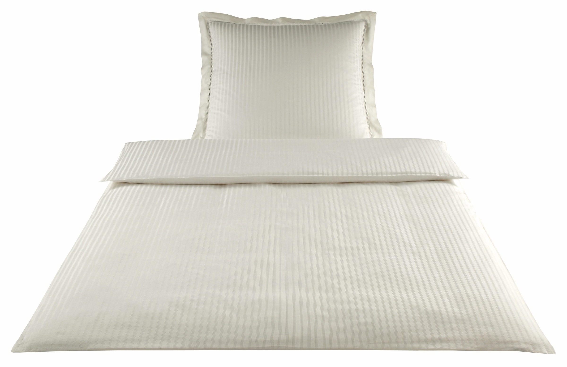 Elegante Bettwäsche "White House" 2 Stk. mit unifarbenen Streifen günstig online kaufen