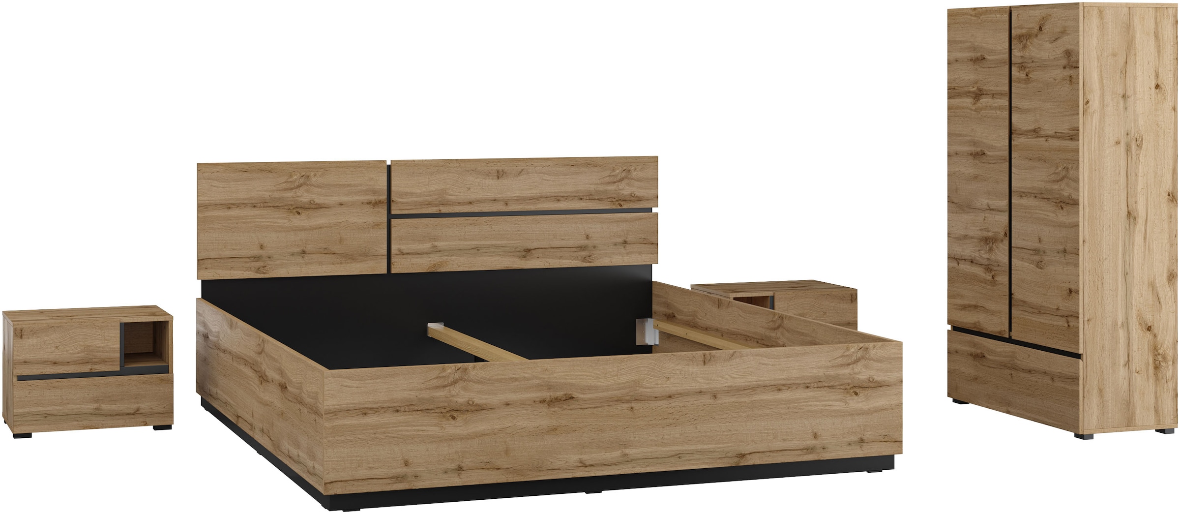 OTTO home Schlafzimmer-Set "Cross, moderne, grifflose Optik, FSC-zertifizie günstig online kaufen