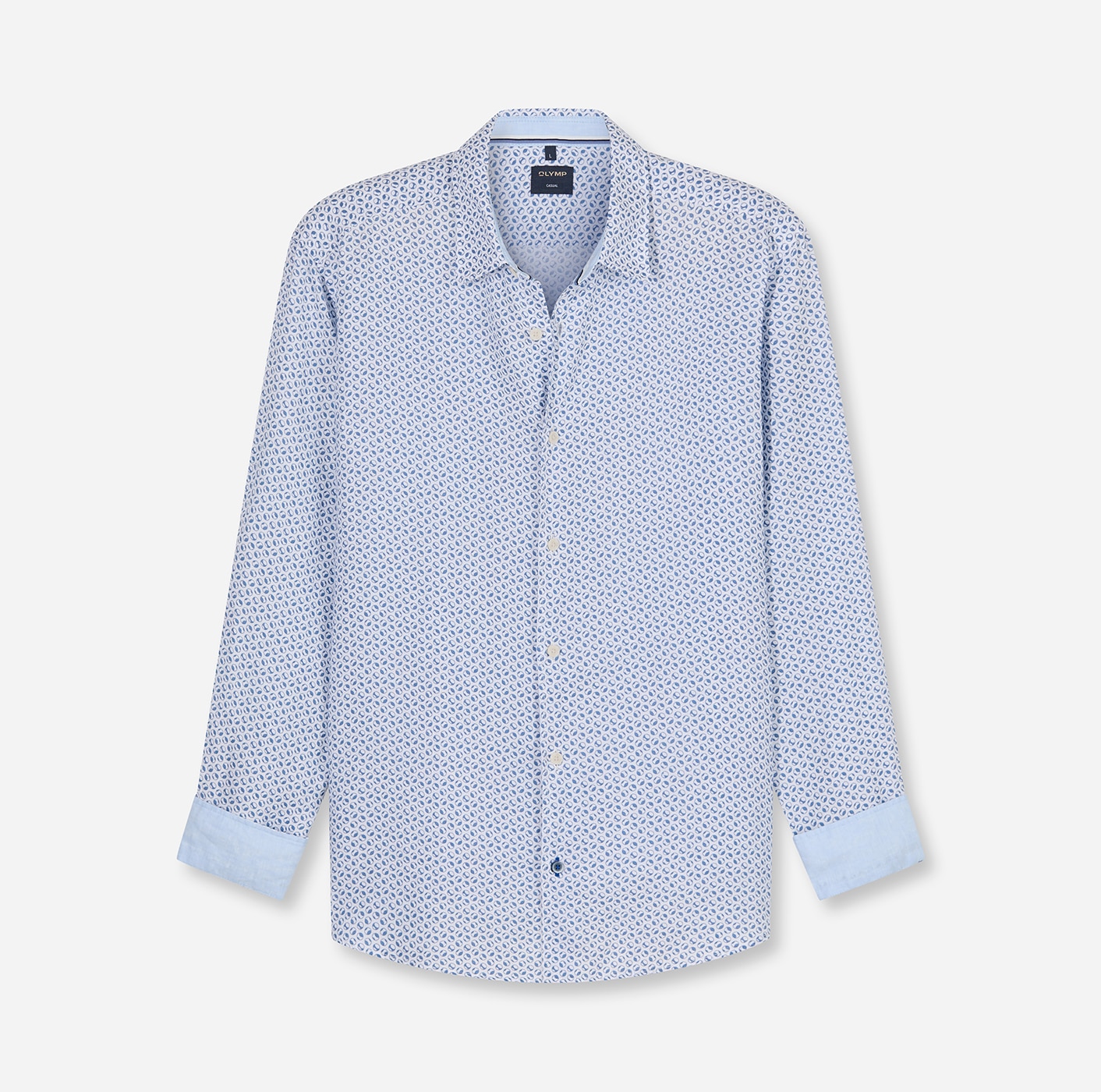 OLYMP Leinenhemd mit Minimal-Muster, aus Leinen, regular fit günstig online kaufen