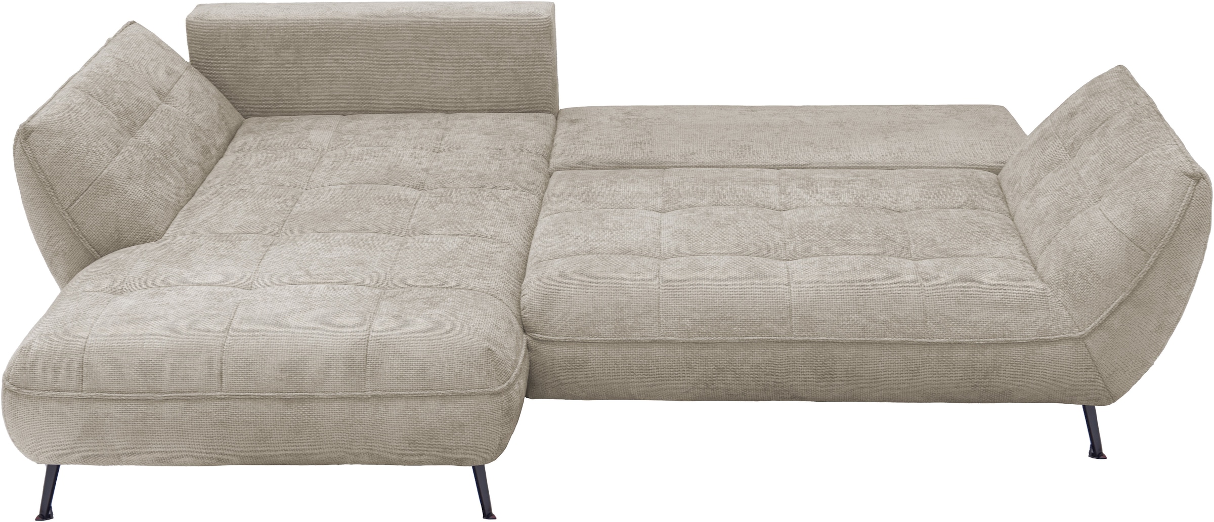 exxpo - sofa fashion Ecksofa »Samoa, bequem&modern, mit Easy-Lift-Bettfunktion, Breite 282cm, L-Form« Polsterecke inkl. Bettfunktion & Bettkasten. Komfortsitzhöhe 47cm