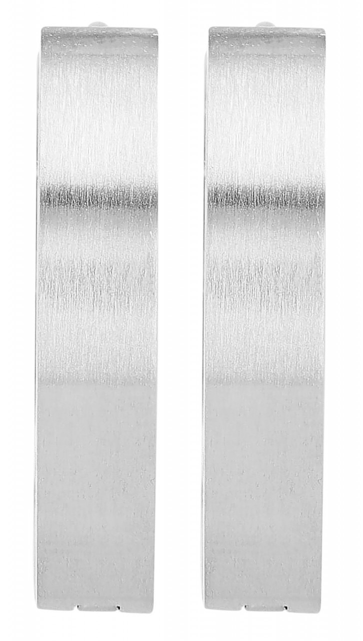 Paar Creolen ADELIA´S "Damen Creolen aus mattem Edelstahl Ø 16 mm", silber, Ohrringe, Damen, Damen, Edelstahl 2