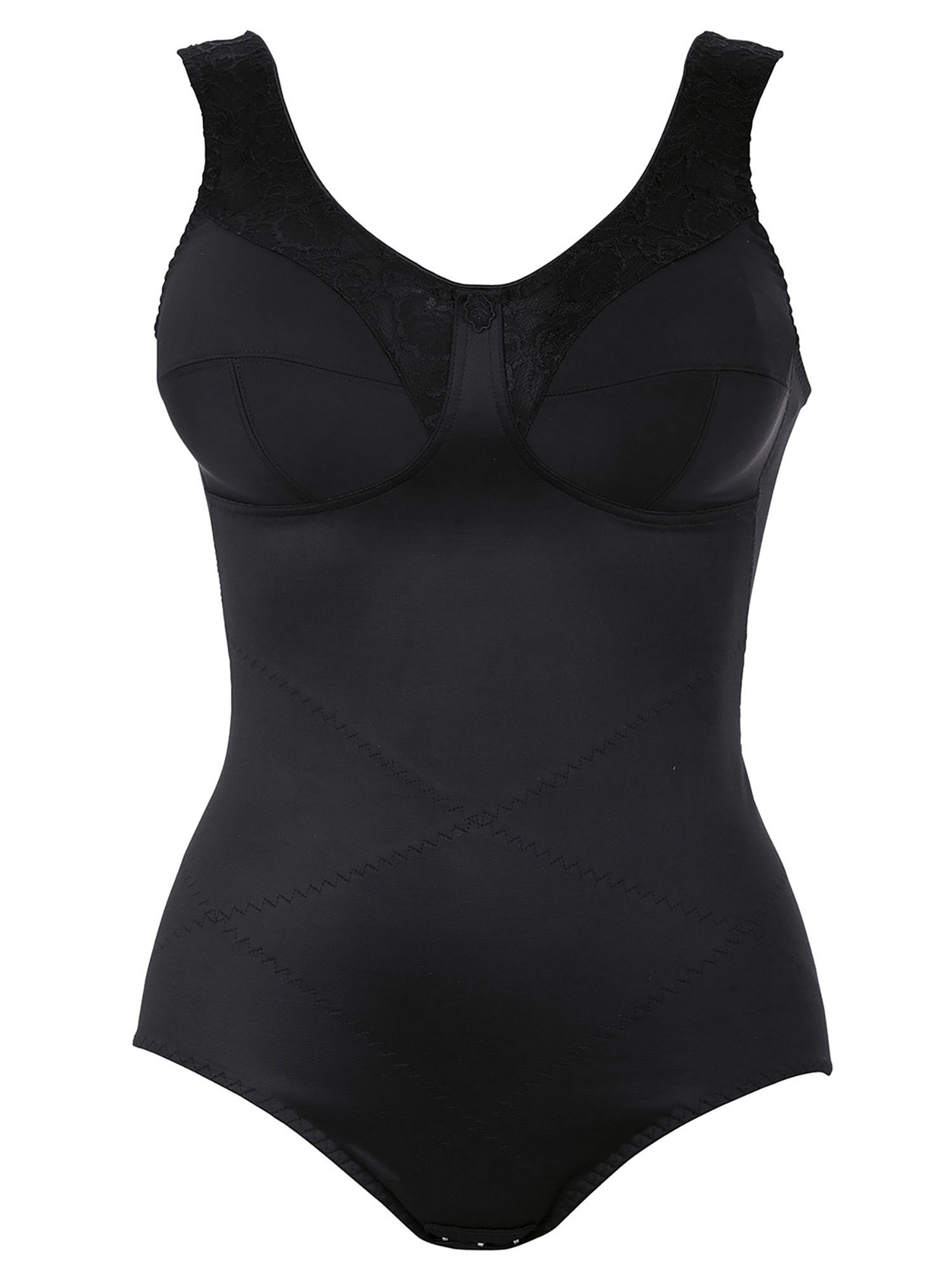 ANITA Damen Miederbody "Entlastungs Korselett Microenergen", Gr. 100, schwarz, Obermaterial: 60% Polyamid PA. 25% Elasthan EL. 15% Polyester PES.,